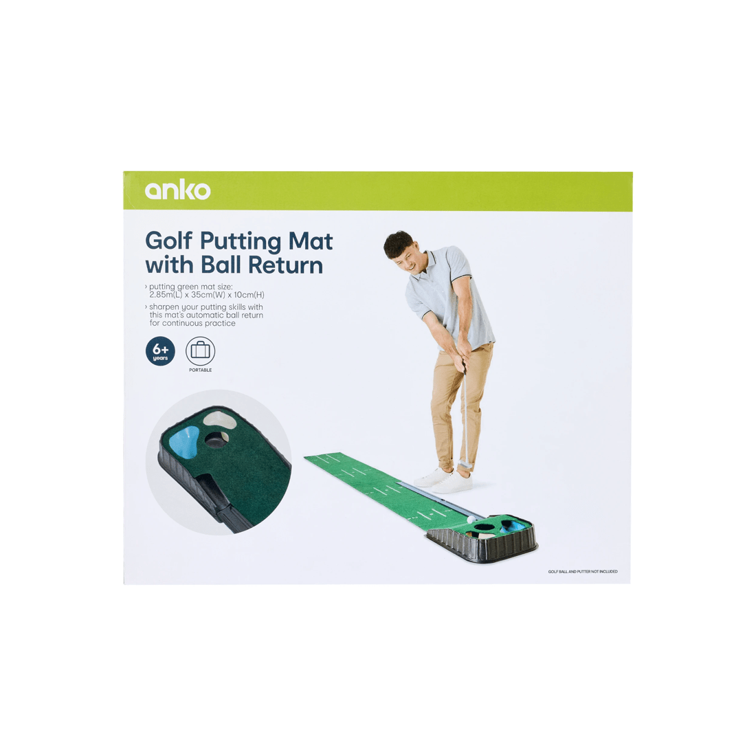 8 Golf Putting Mat with Ball Return, 8 of 8