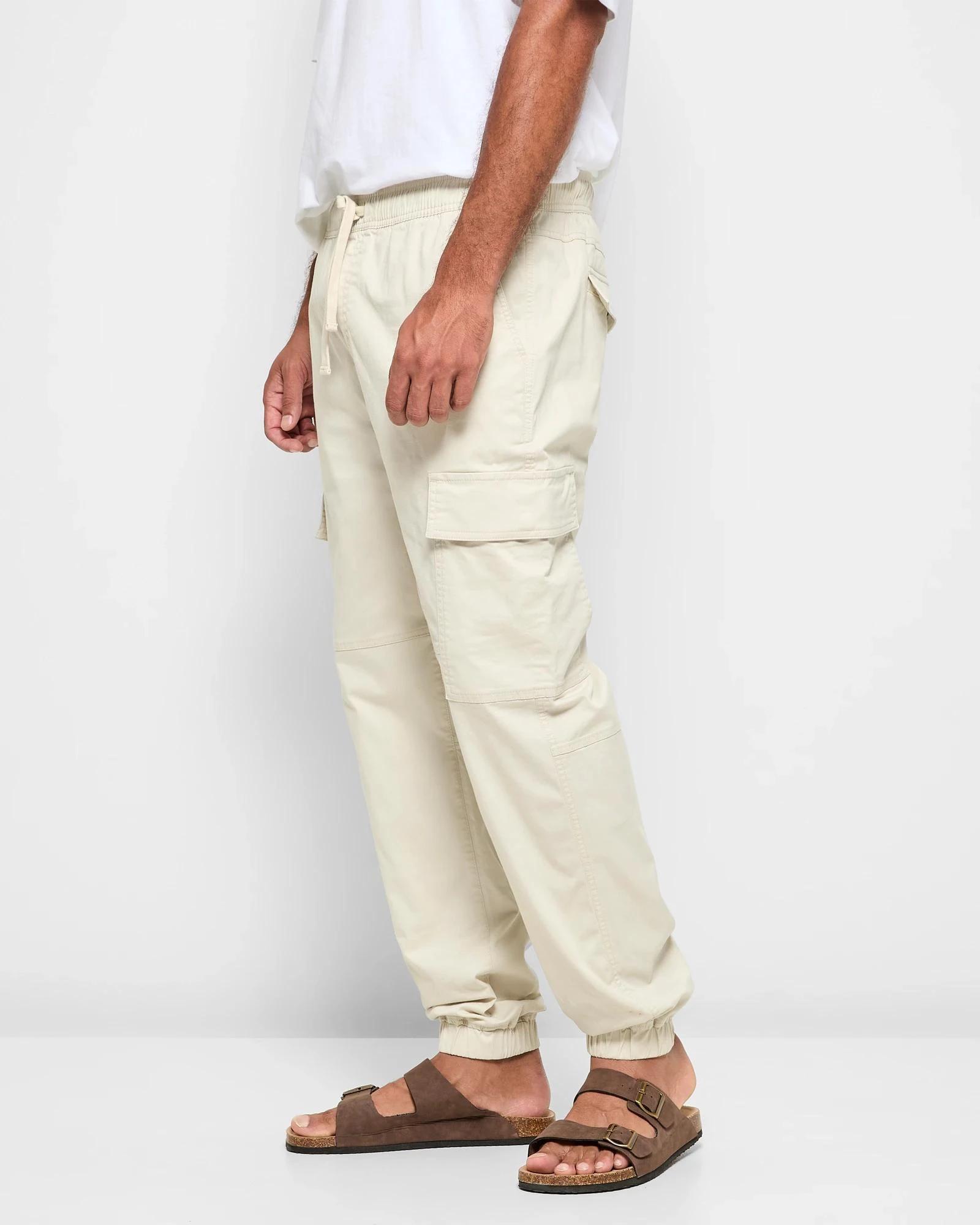 3 Target Man Australian Cotton Cargo Jogger Pants LIGHT STONE, 3 of 5