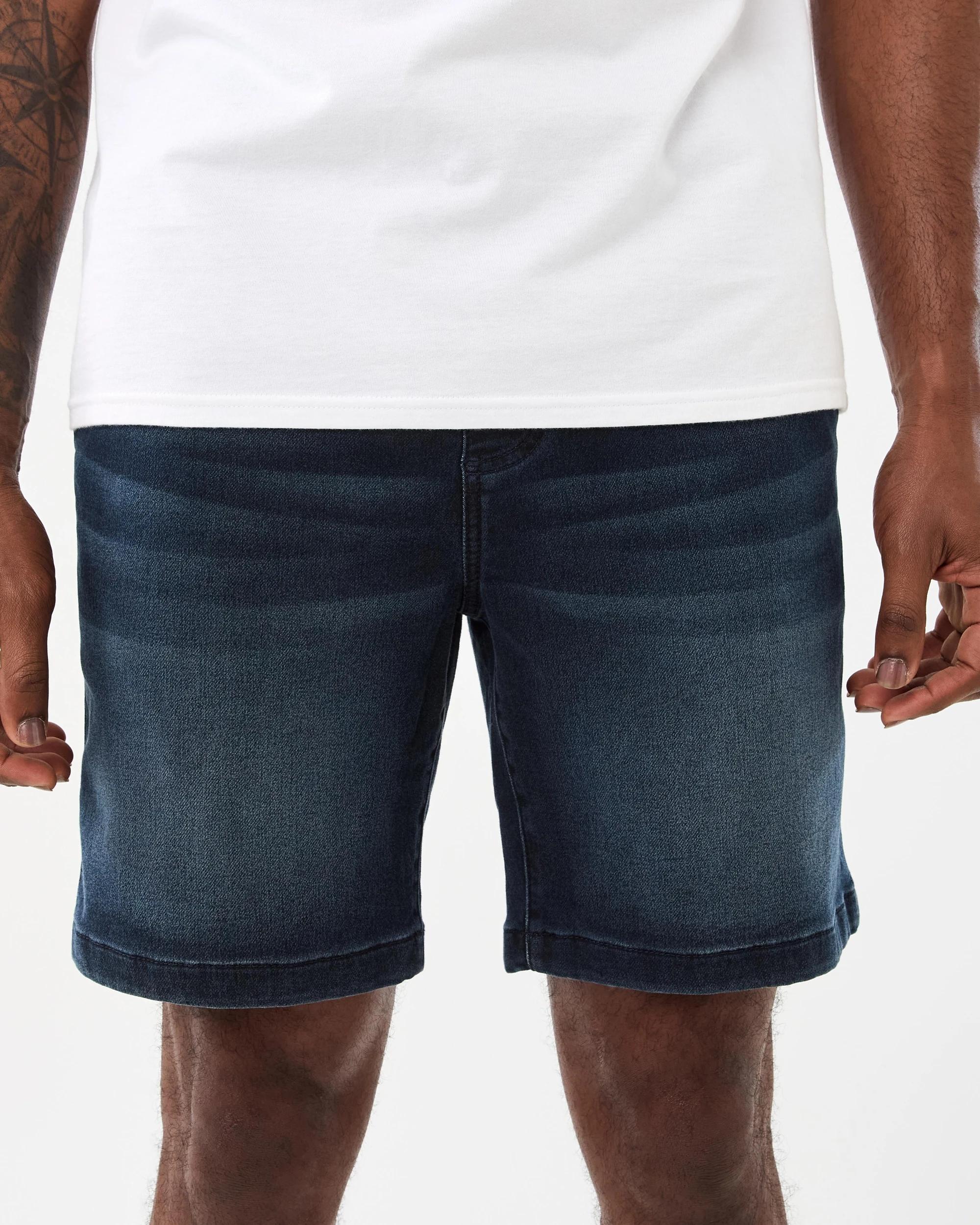 1 Denim Jogger Shorts Blu Wash, 1 of 7
