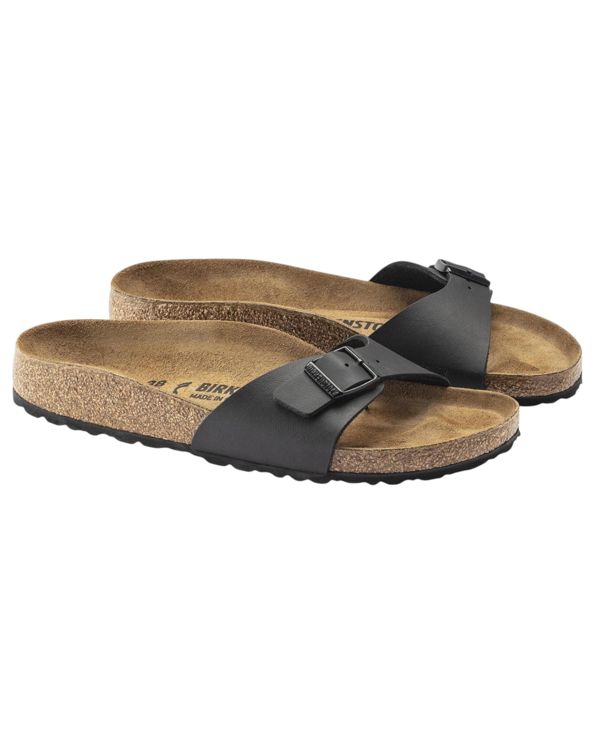 4 Birkenstock Unisex Madrid Birko Flor Regular Slip On Sandals Black, 4 of 8