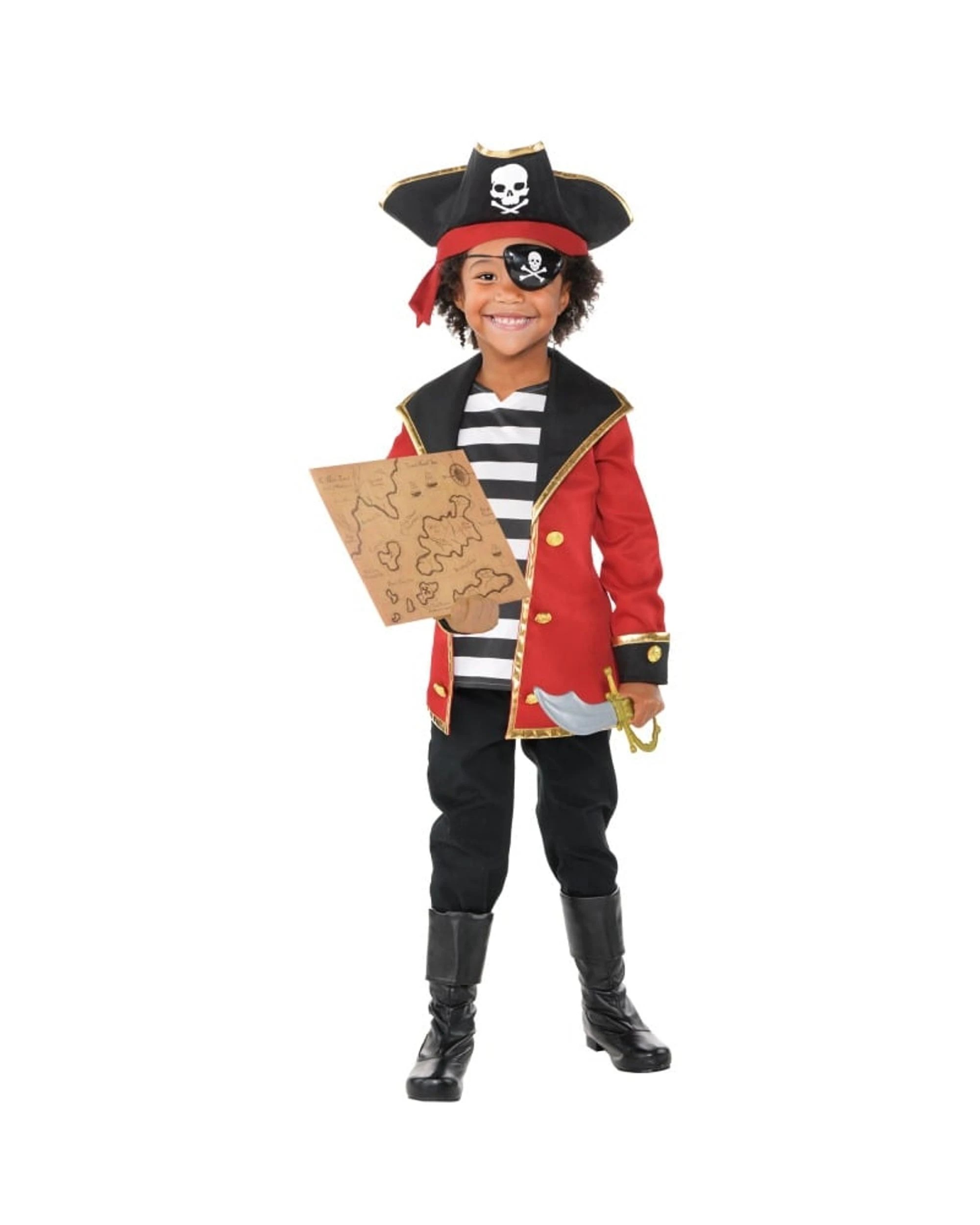 1 Pirate Kit Child Costume Size 4-6 Years, 1 of 1