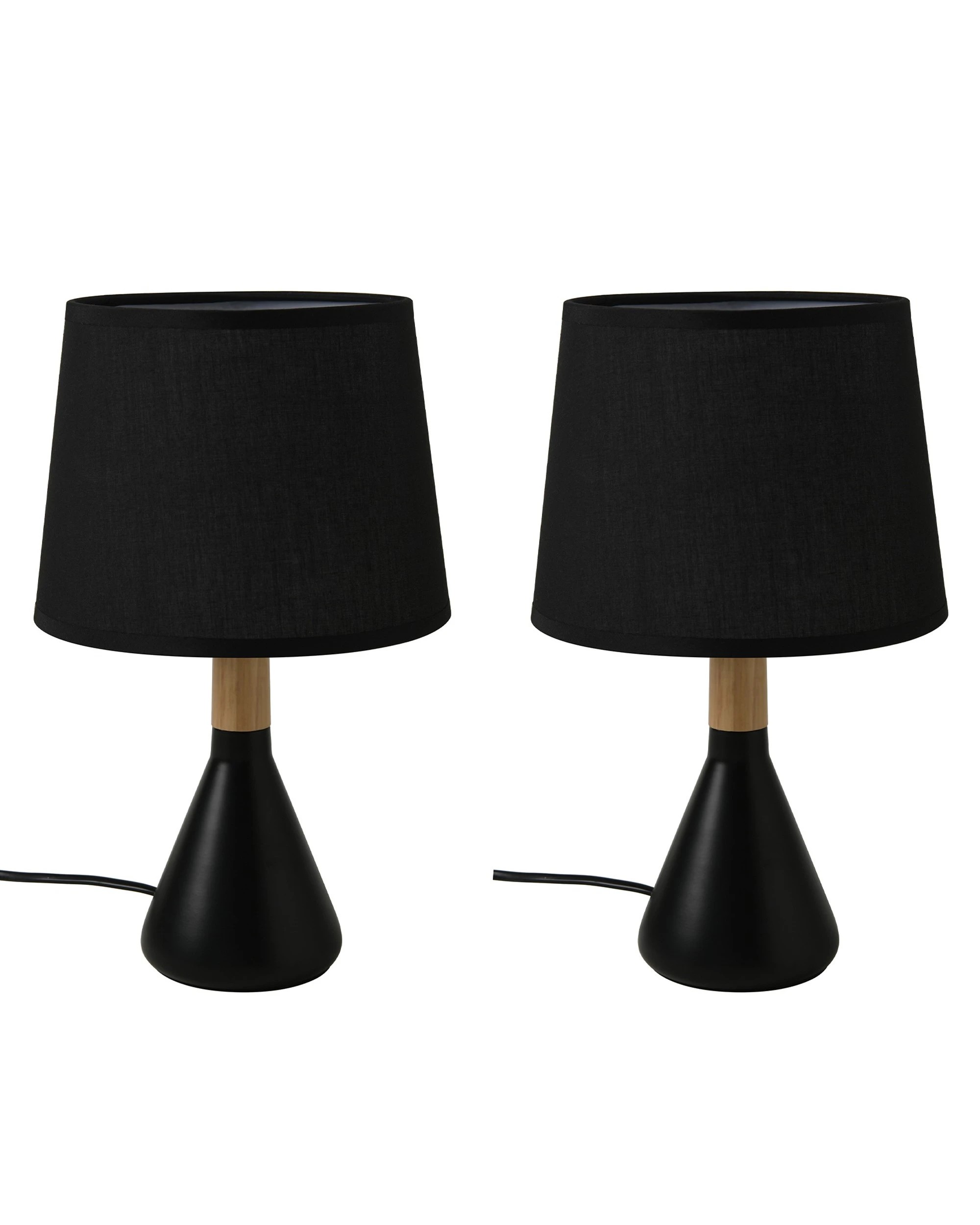 1 Sherwood Set of 2 Preston Table Lamp - Black, 1 of 10
