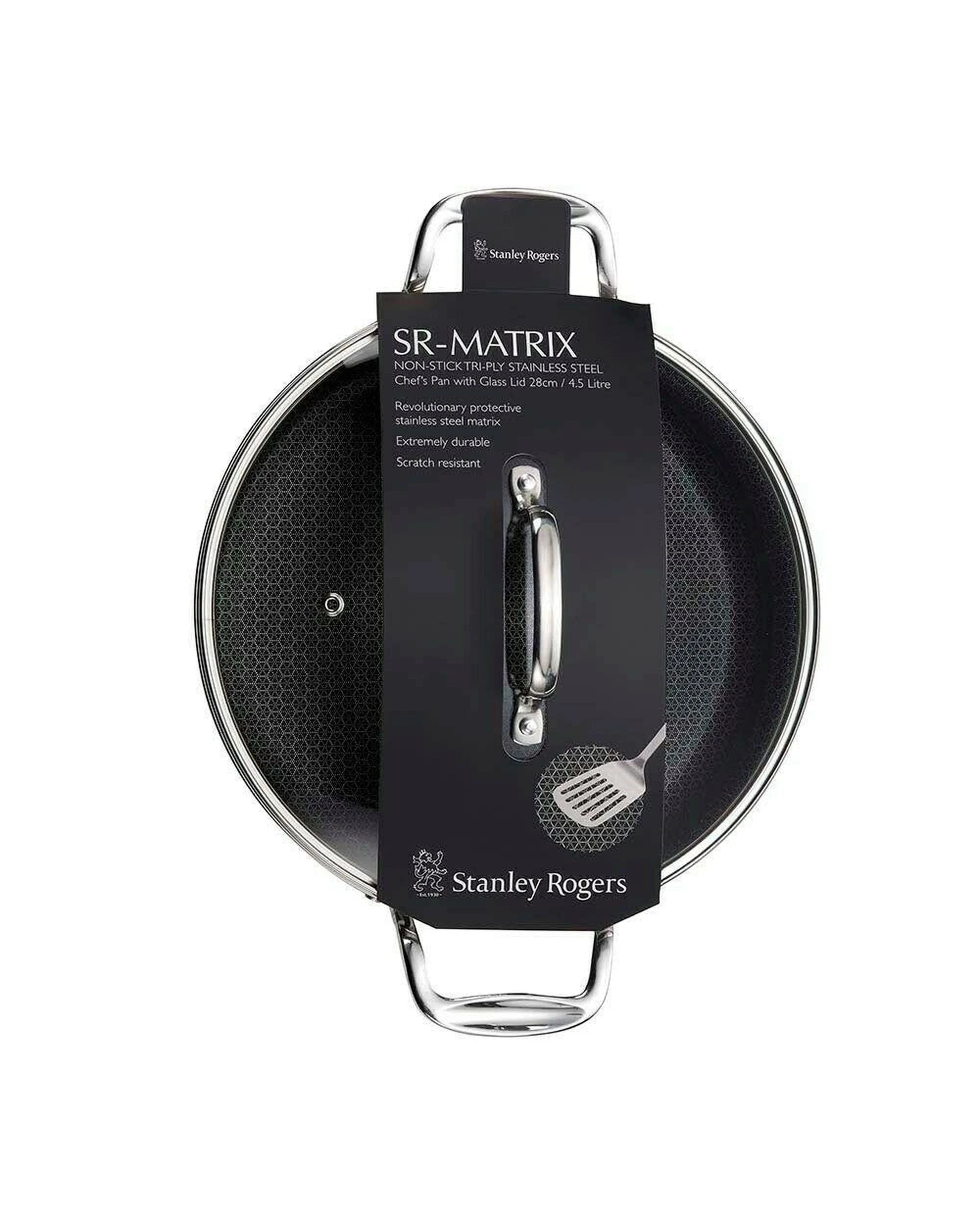 3 Stanley Rogers Matrix  NonStick 28cm  4.5L Chefs Pan With Lid, 3 of 6