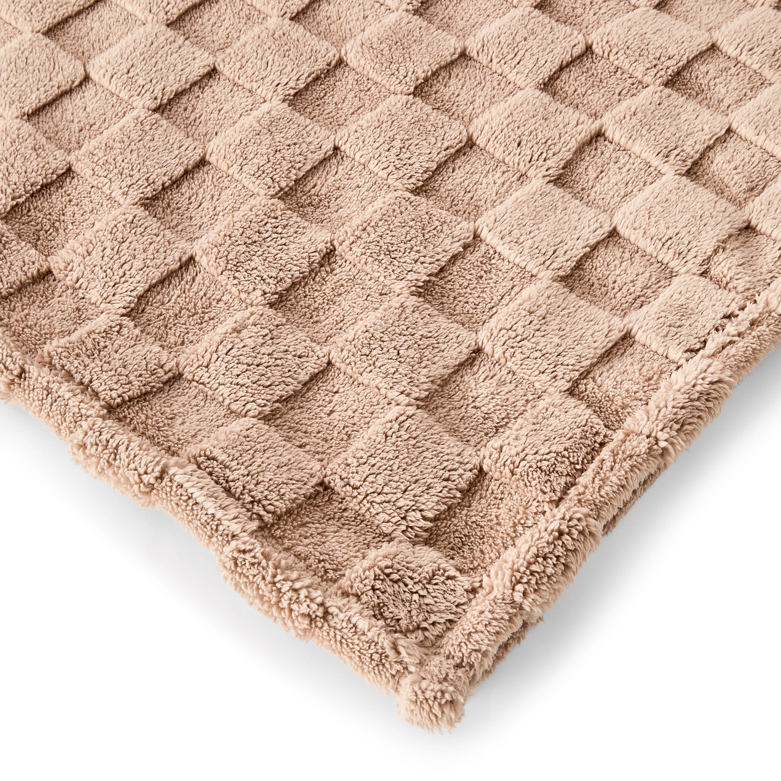 5 Check Jacquard Blanket - Queen/King Bed, Mocha, 5 of 6