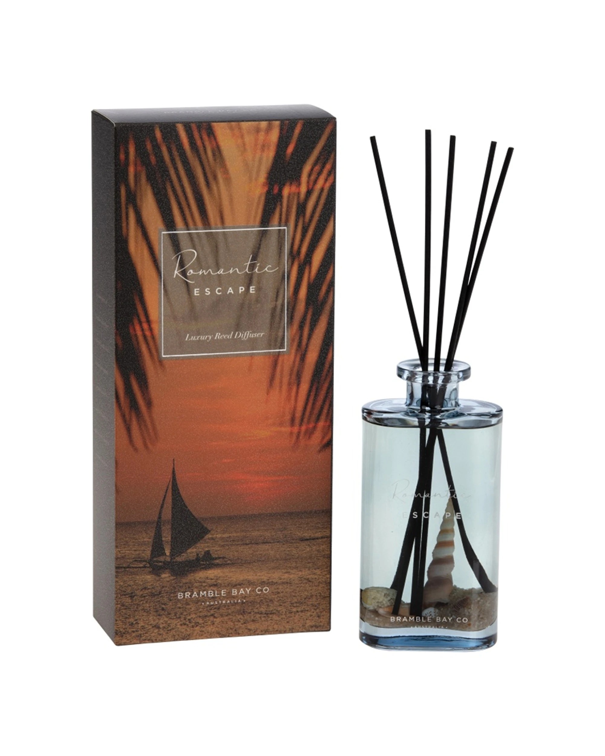 2 Bramble Bay Ocean After Dark Romantic Escape Glass Reed Diffuser Home Fragrance 150ml - Natural, 2 of 3