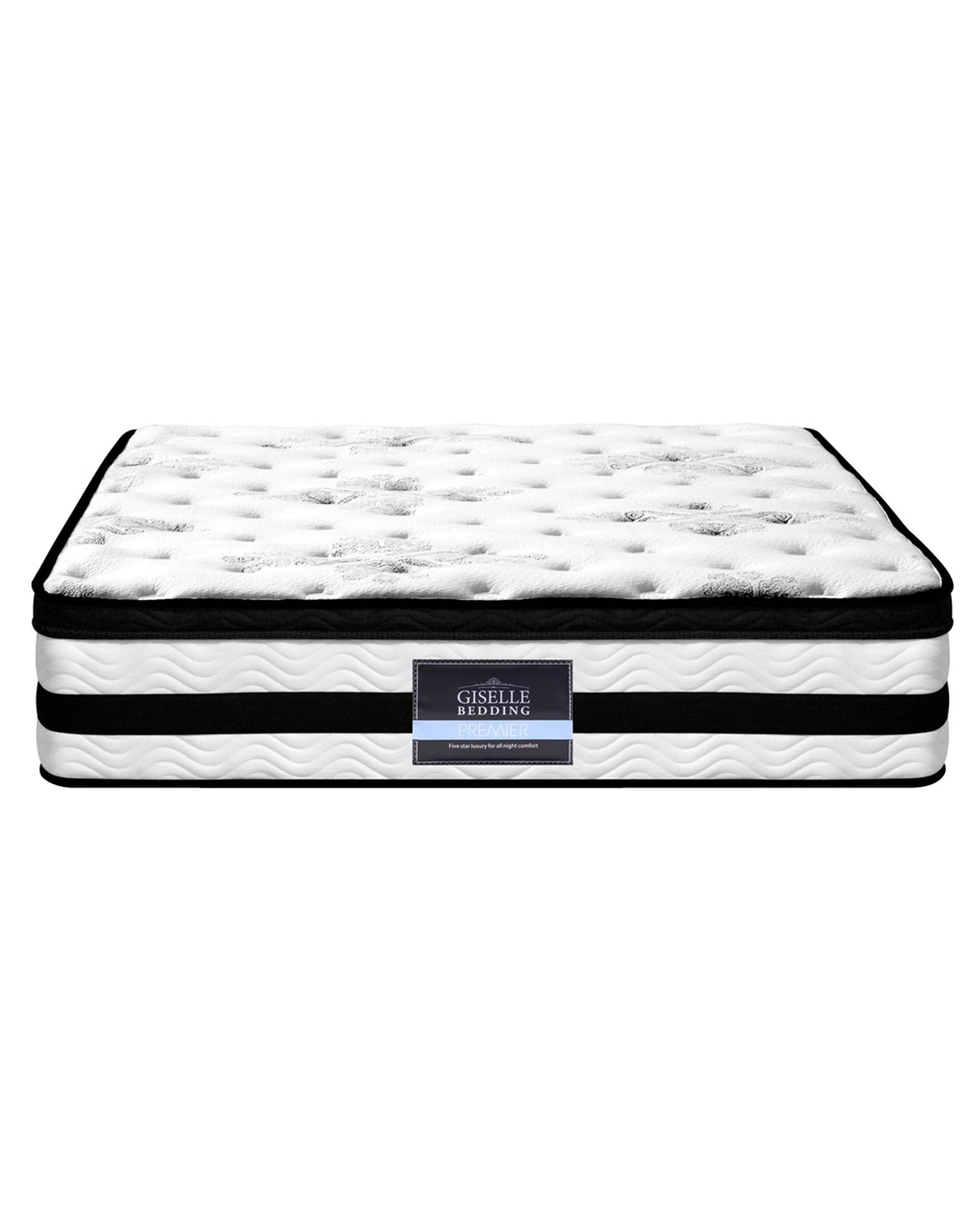 2 Giselle Bedding 34cm Mattress Euro Top Pocket Spring Super King - King Bed - Multi, 2 of 6