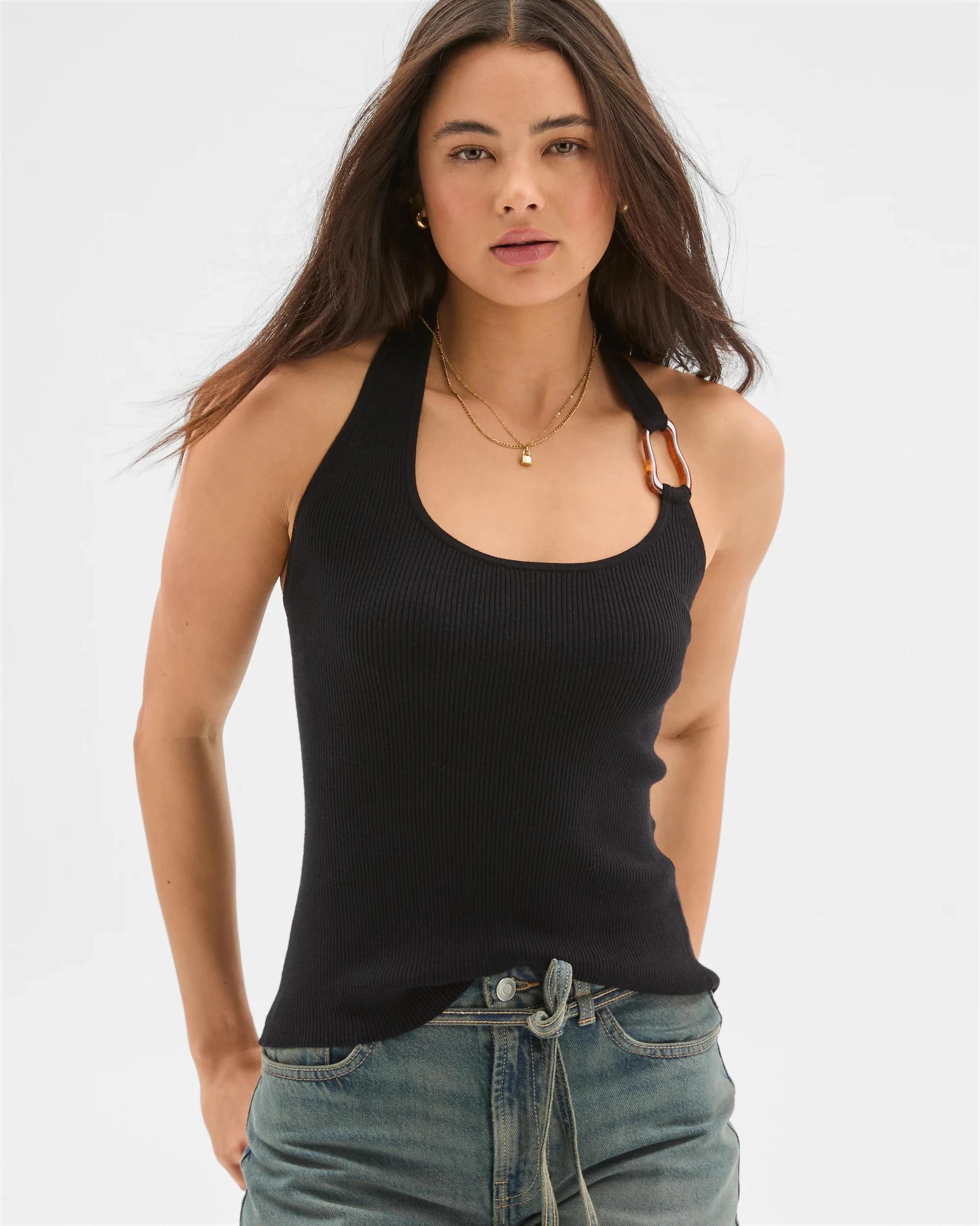 3 Halter Knit Top - Lily Loves BLACK, 3 of 6