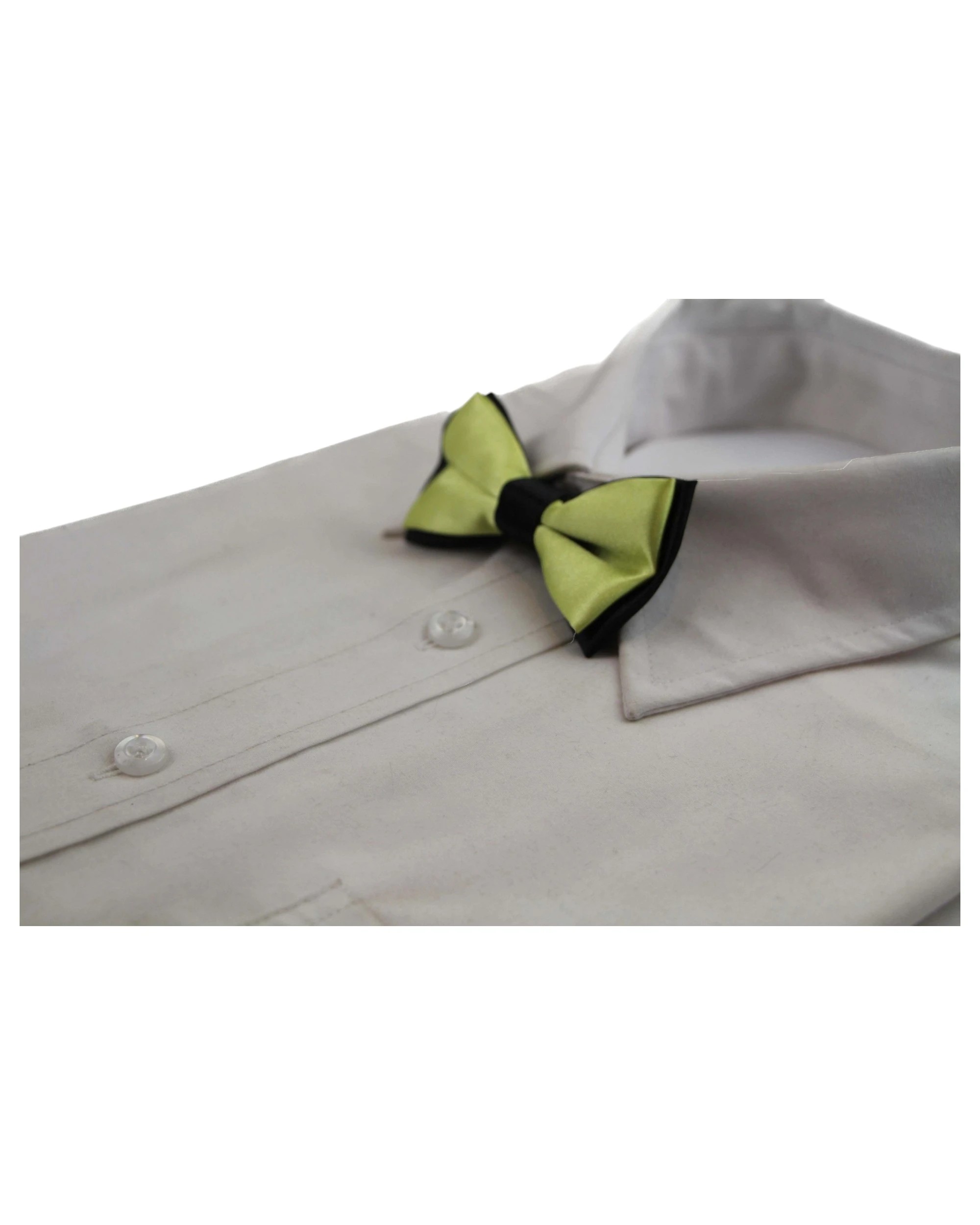 1 Zasel Boys Lime Two Tone Layer Bow Tie - Multi, 1 of 3