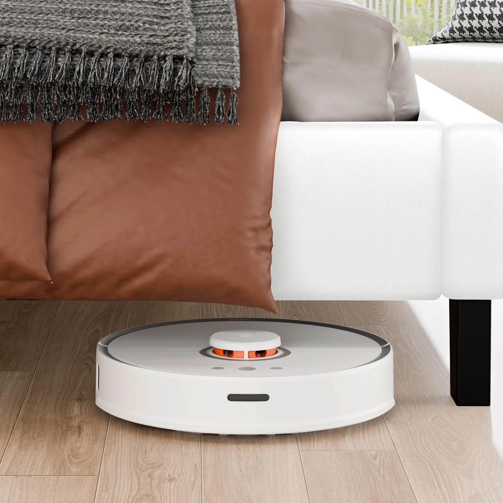 3 Alfordson Bed Frame King Single Mattress Base Wooden Platform Leather - White, 3 of 10