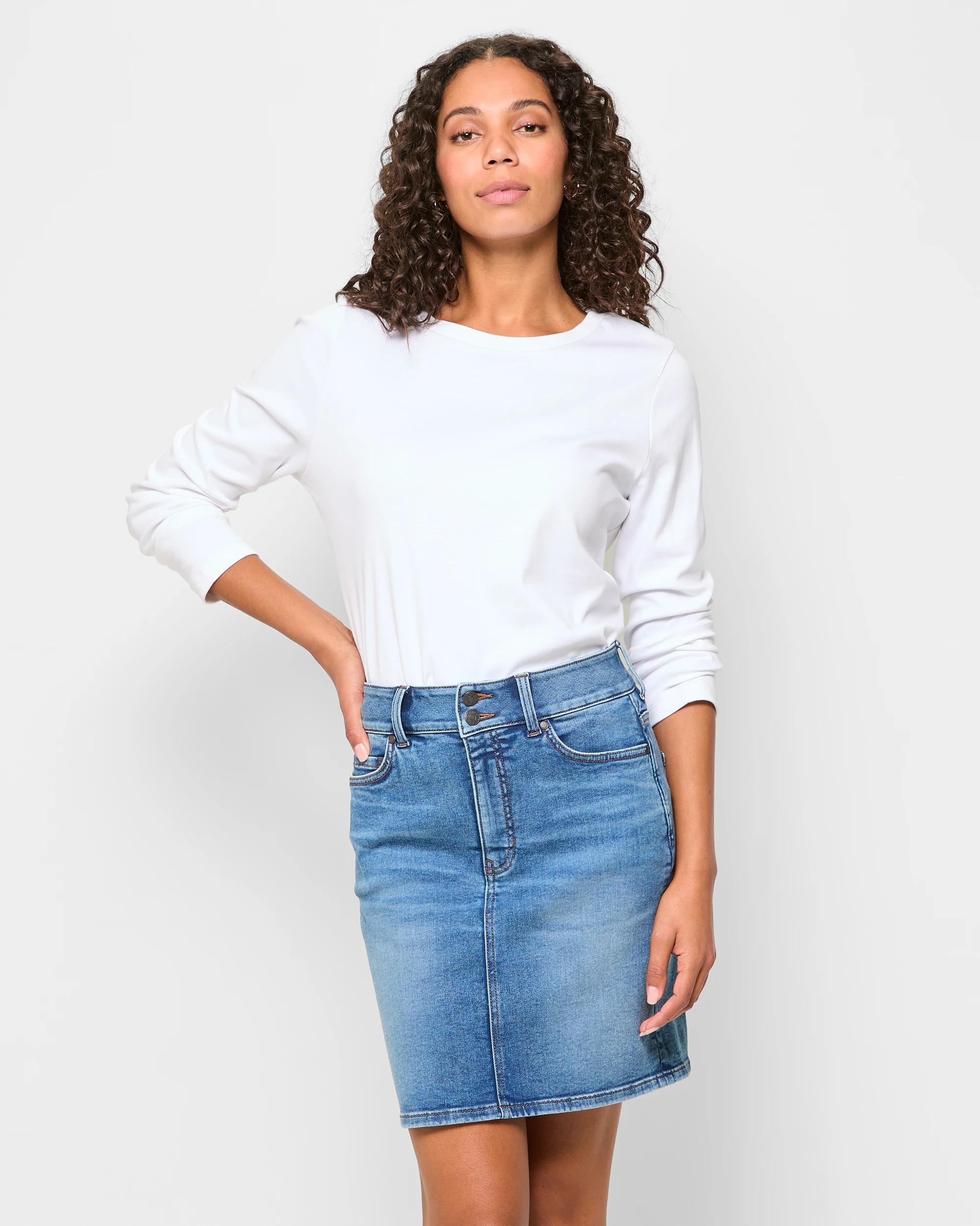 1 Target Classic Denim Skirt - Shape Your Body MEDITERRANEAN BLUE, 1 of 5