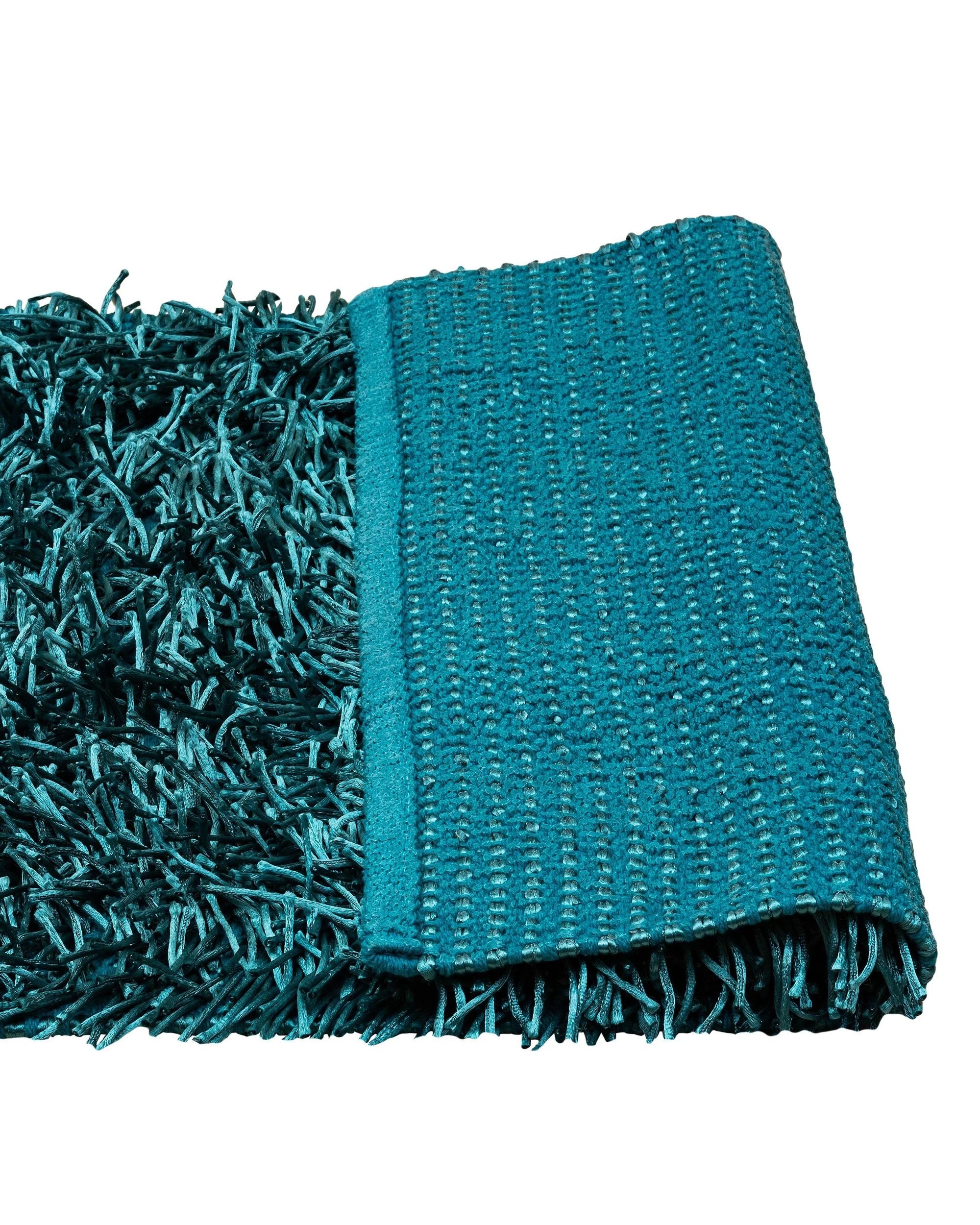 1 La Grace Home Luxury High Pile Soft Non Slip Bath Mat - Petrol, 1 of 6