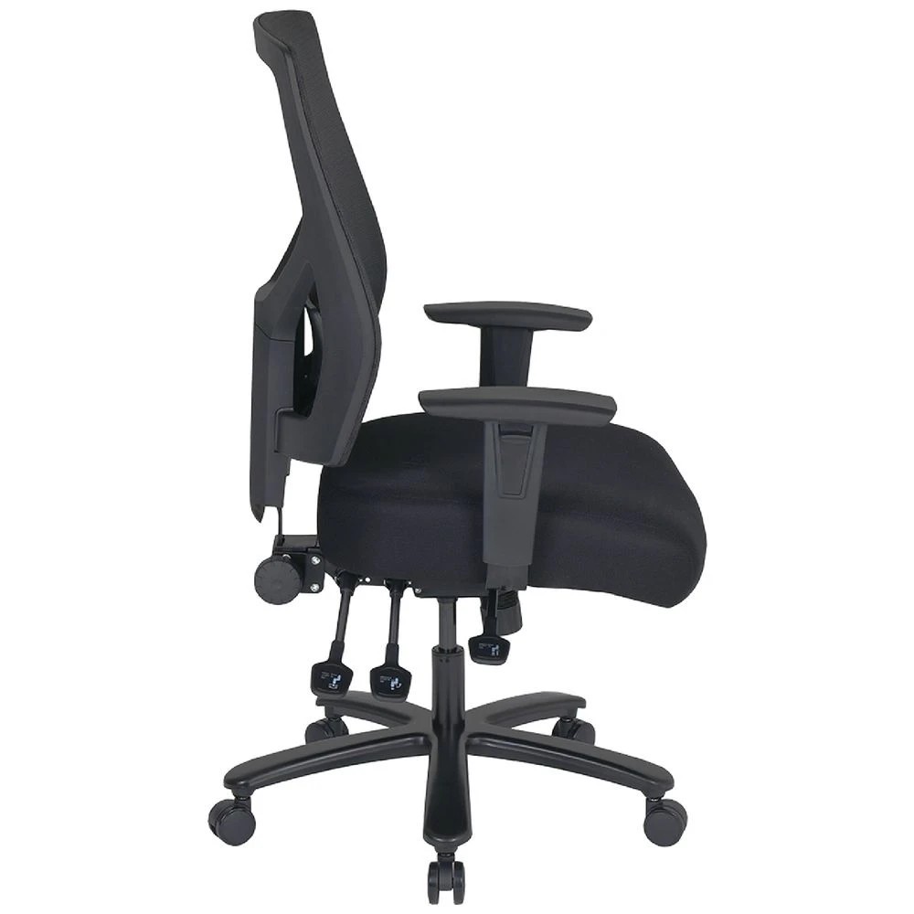 2 Stilford Pro Heavy Duty Chair Black Ergonomic Chairs and Desk Chairs, 2 of 10