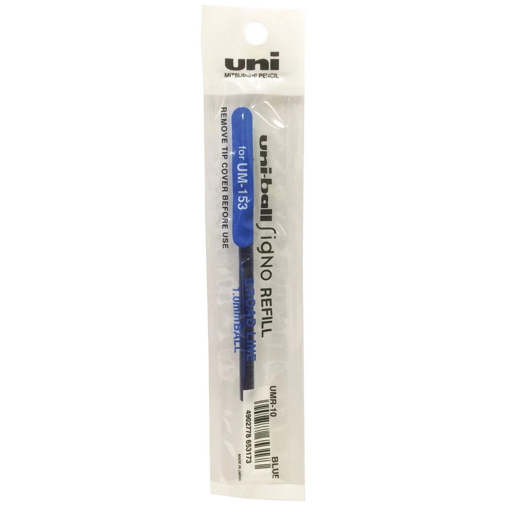 3 Uni-Ball 153S Gel Pen Refill 1.0mm Blue, 3 of 4