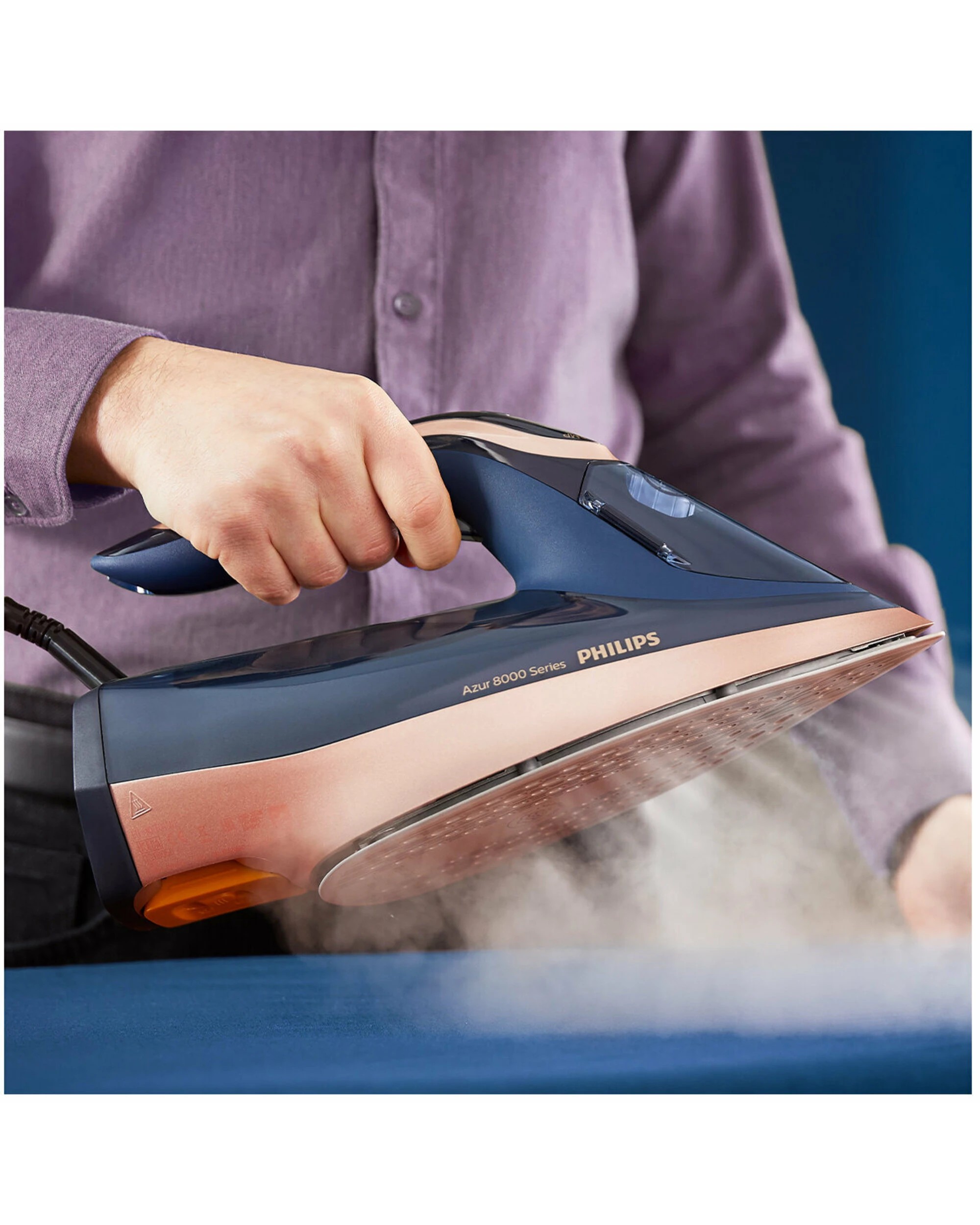 4 Philips Azur 8000 Series Steam Iron Navy, 4 of 9