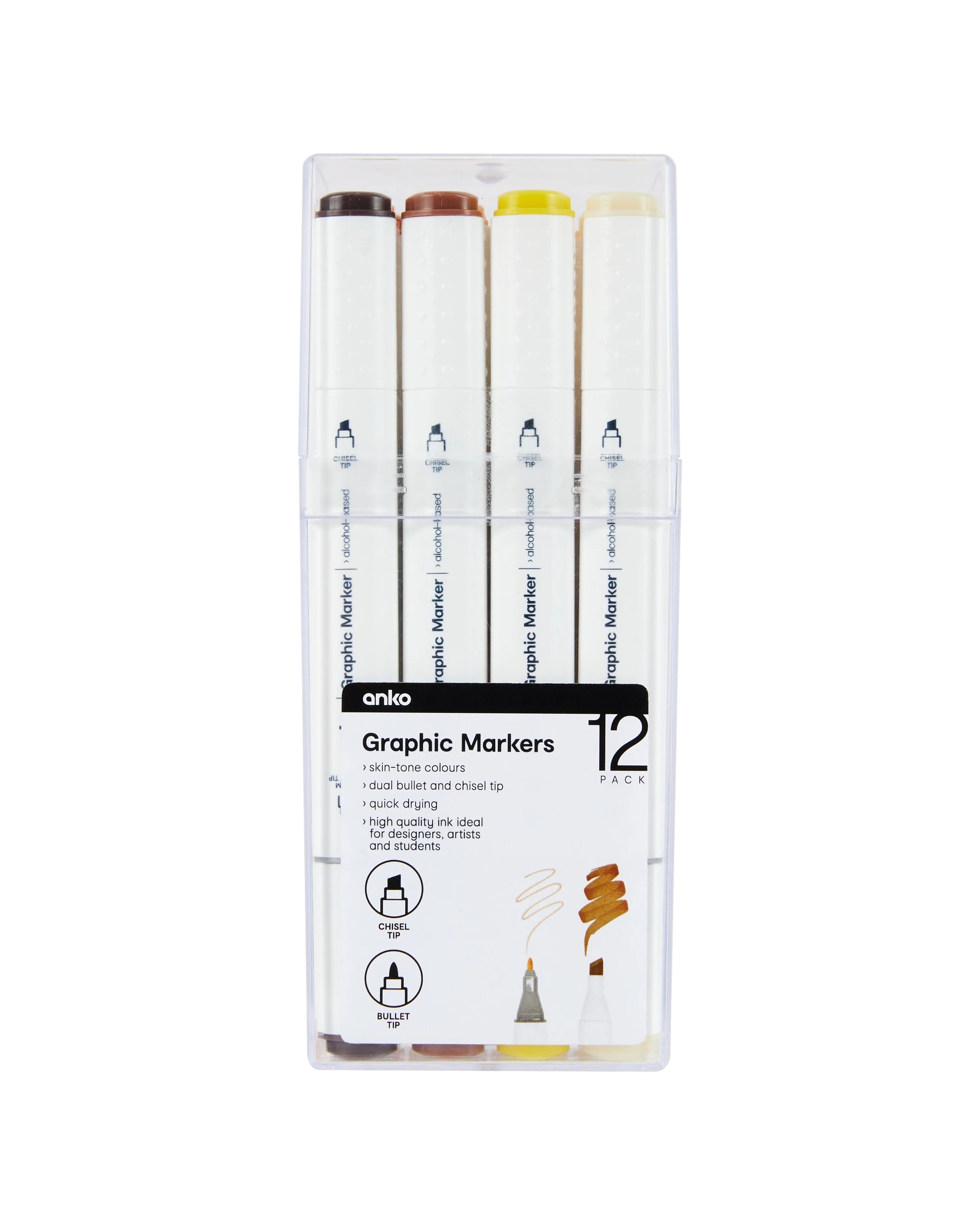 1 12 Pack Graphic Markers, 1 of 8