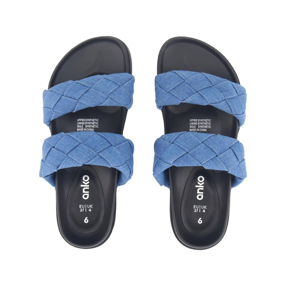 3 Braided Band Slides Denim, 3 of 4