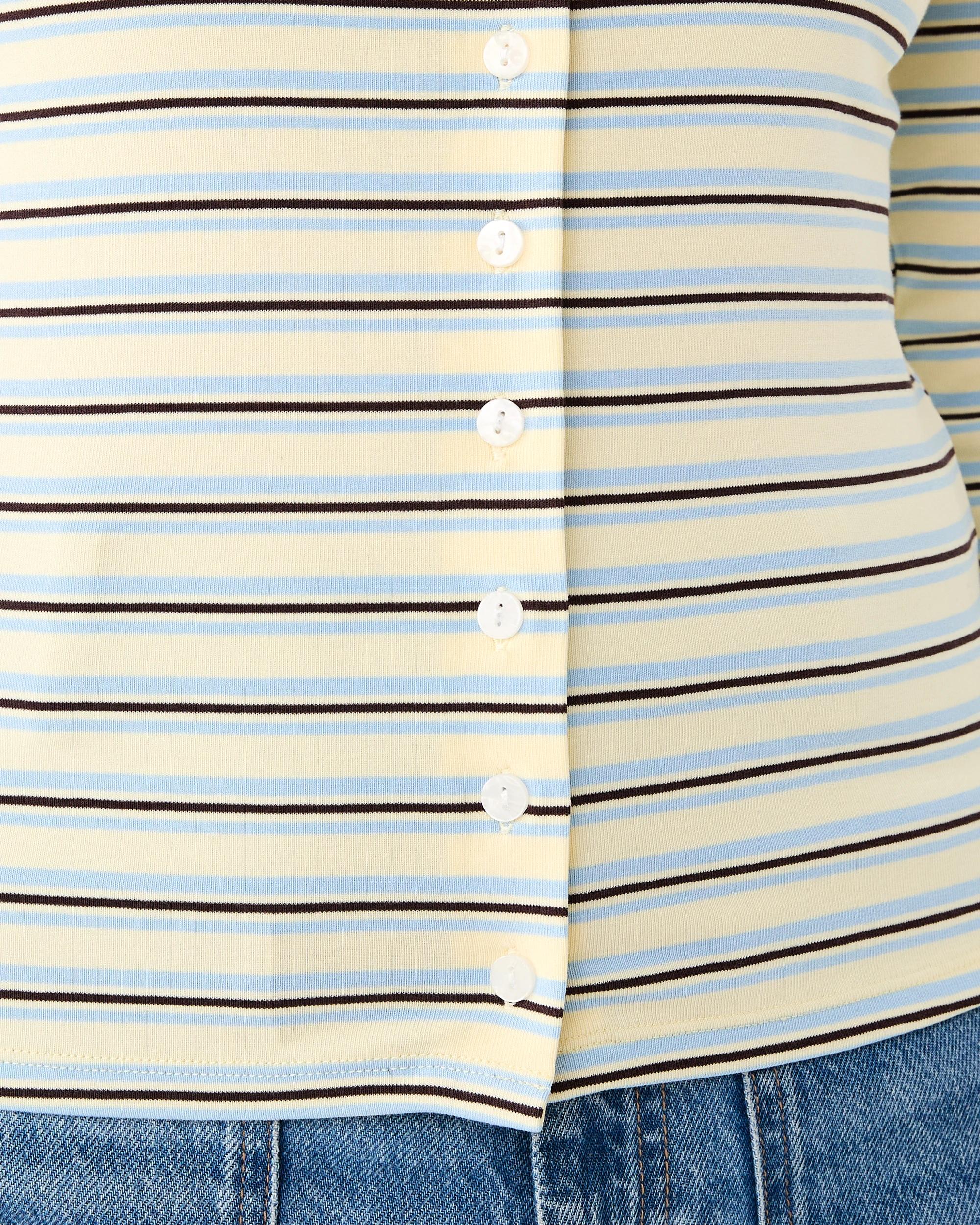 6 Long Sleeve Stripe Cardigan Ylwstripe, 6 of 7