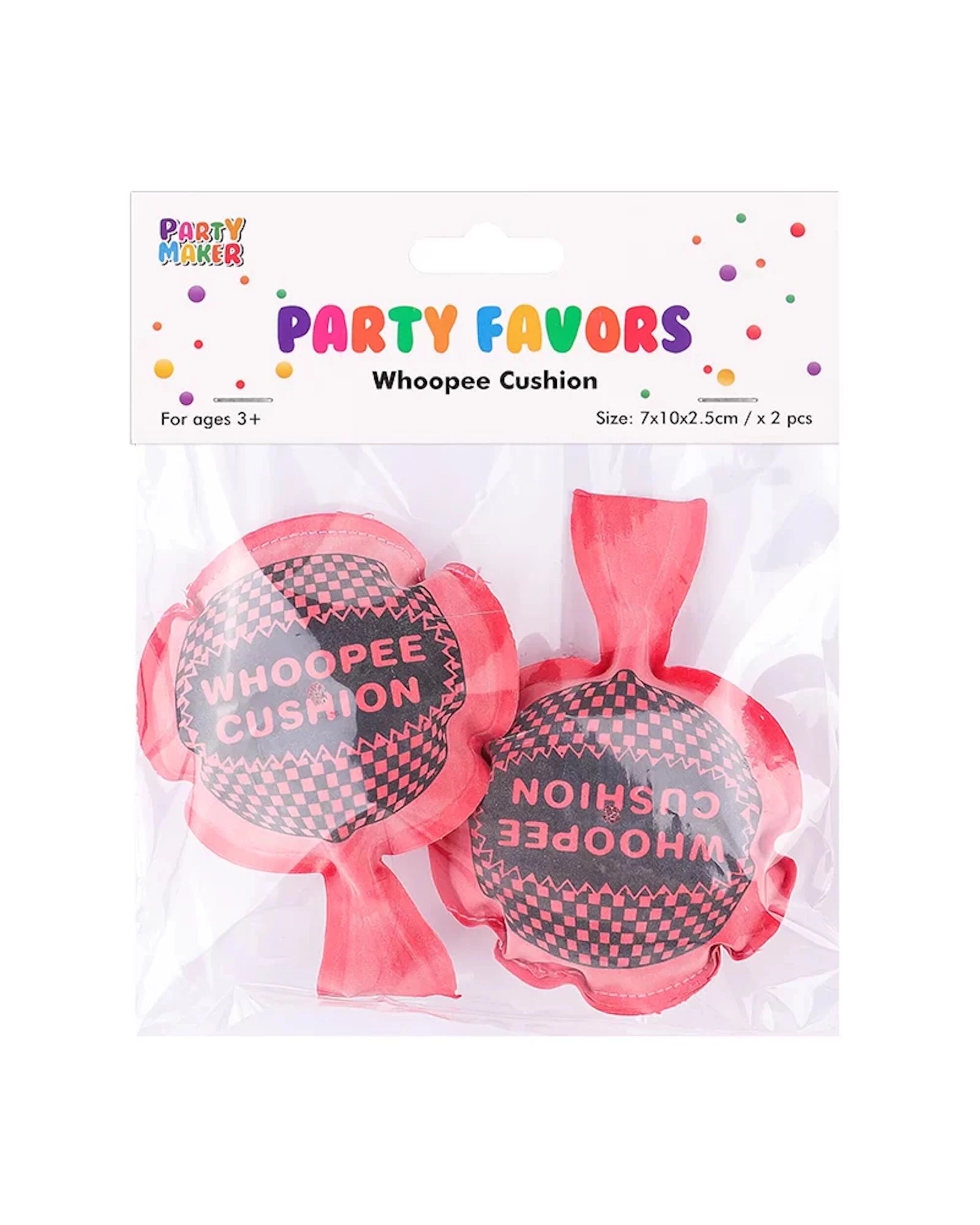 4 Partyrama Inflated Mini Whoopee Cushions Pack of 2 - Red, 4 of 4