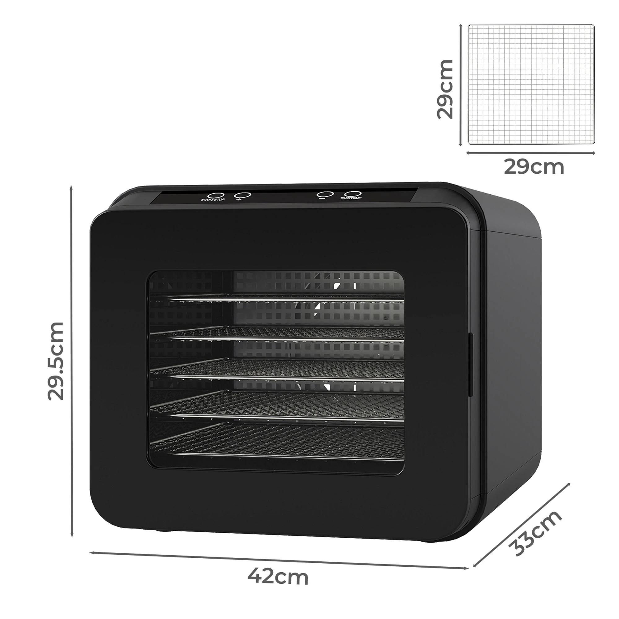 3 Spector 6-Tier Dehydrator with Digital Touch Control For Jerky Snacks Black, 3 of 8
