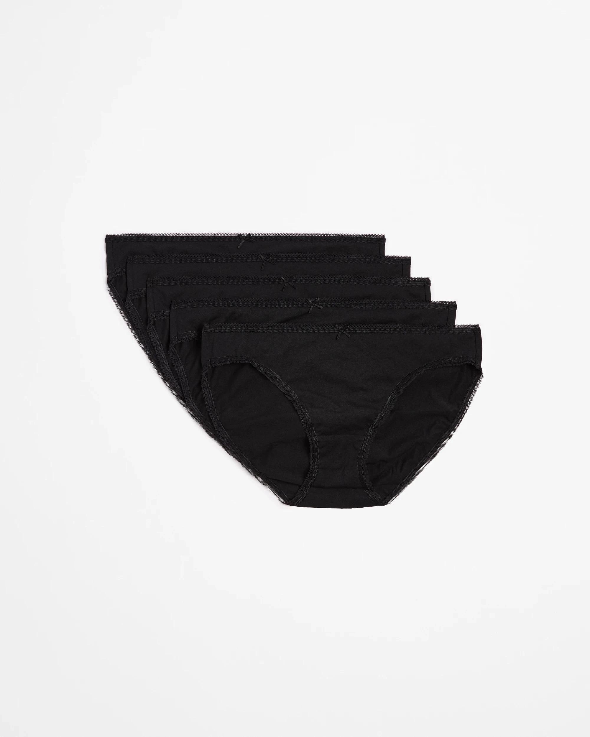 6 Target 5 Pack Cotton/Elastane Bikini Briefs BLACK, 6 of 6
