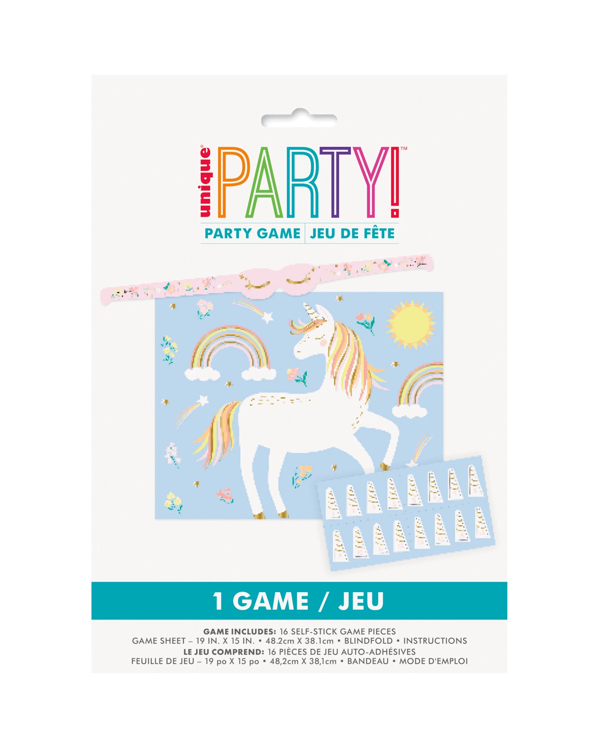 3 Unique Unicorn Pin The Horn Party Game - Multi, 3 of 4