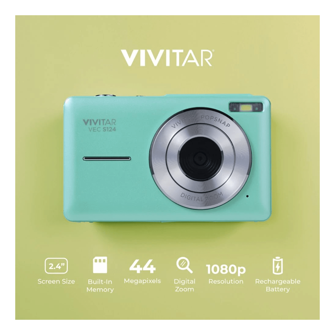 7 Vivitar PopSnap Digital Camera Green, 7 of 10