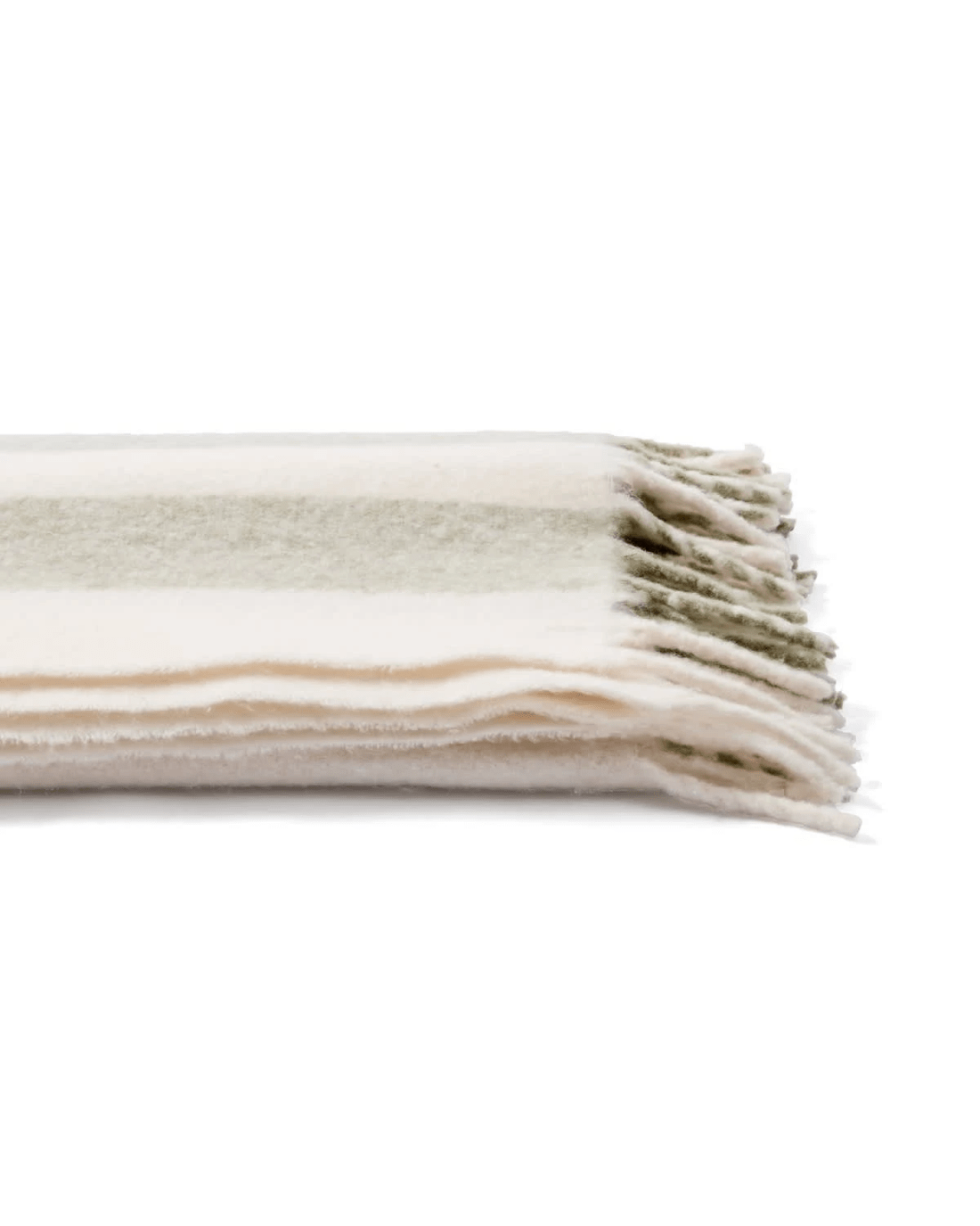 6 Stripe Brushed Throw - Sage, 6 of 6