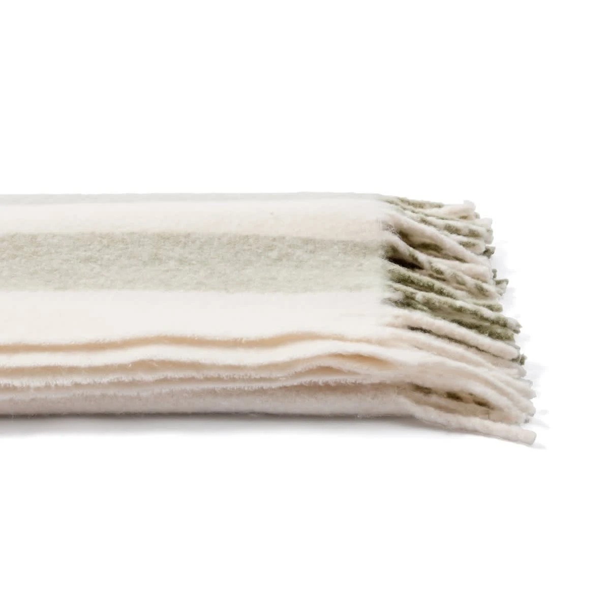 6 Stripe Brushed Throw - Sage, 6 of 6