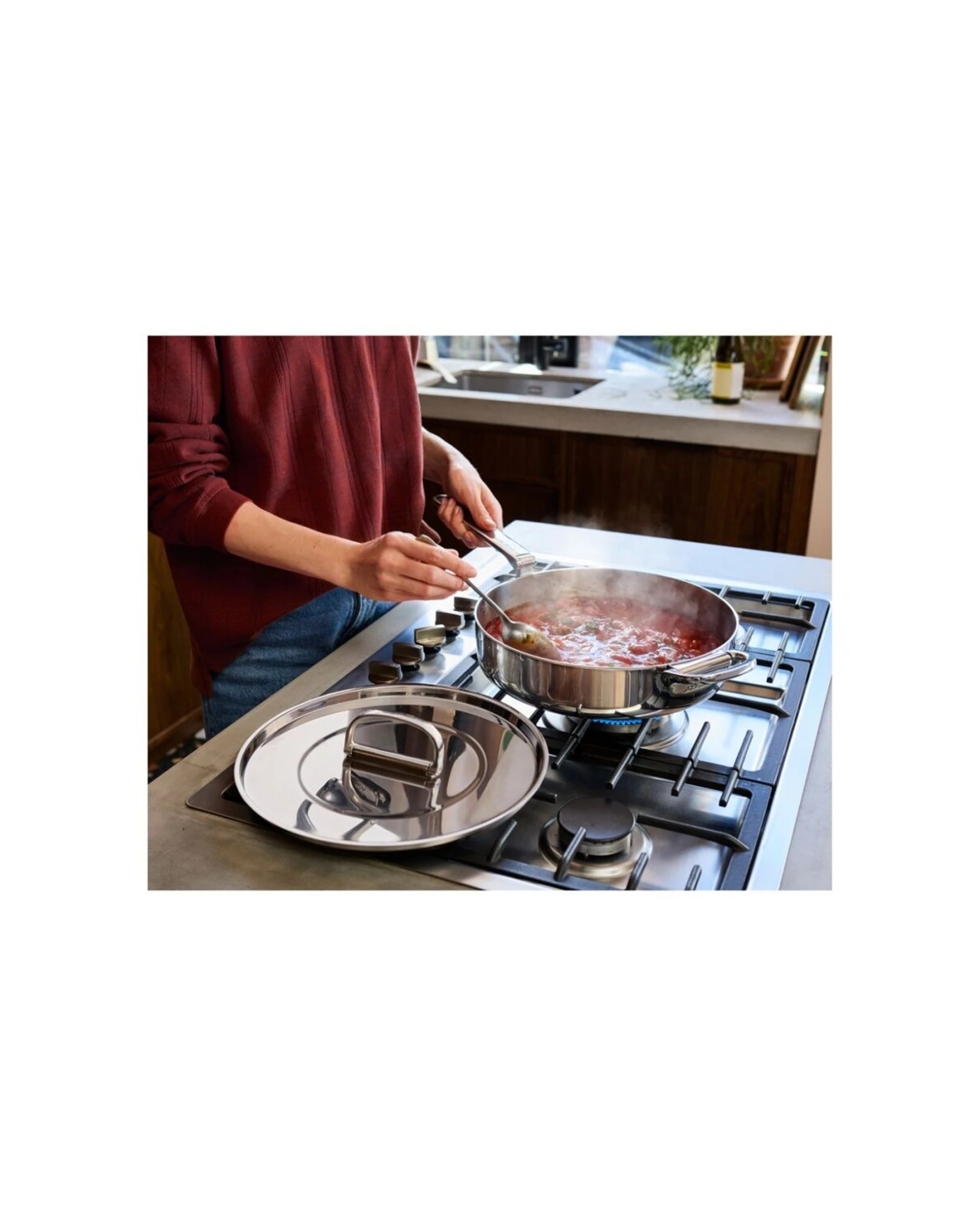 7 Joseph Joseph Space Saving 28cm Saute Pan With Lid Folding Handle Stainless Steel - Metallic, 7 of 7