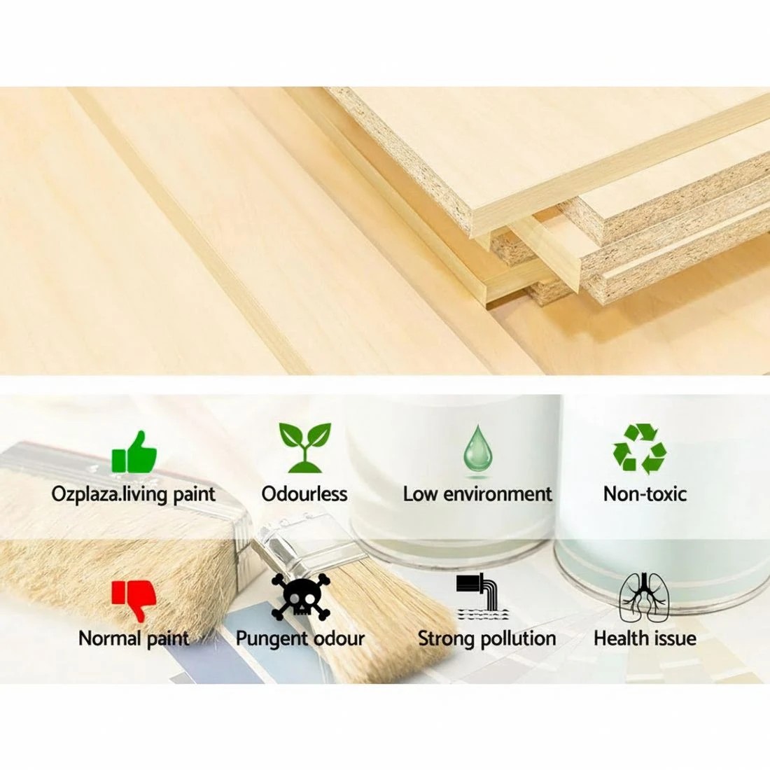 4 Artiss Bedside Table 2 Drawers Vintage X2 - Grey, 4 of 7