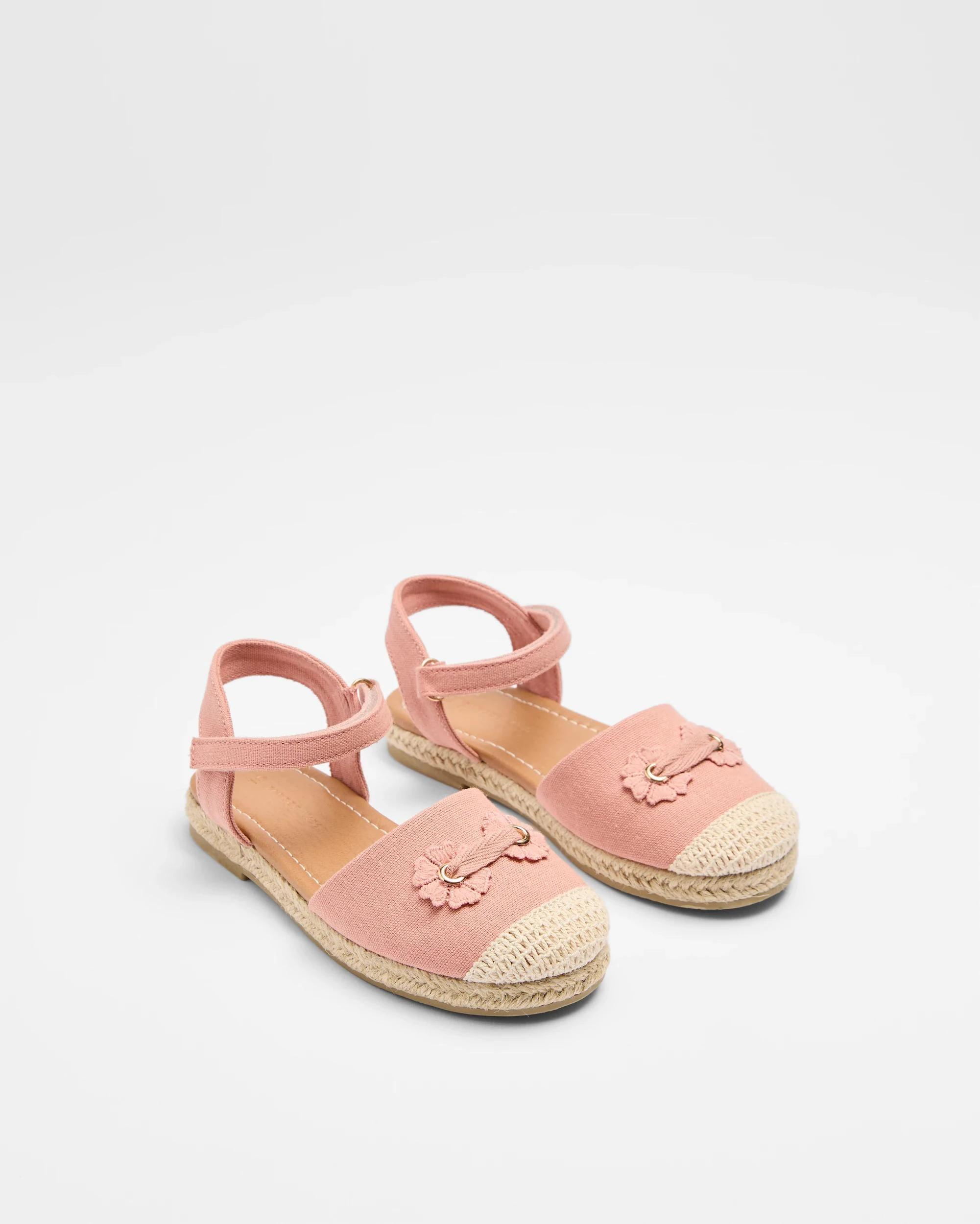 2 Target Girls Junior Flower Espadrille Sandal PINK, 2 of 3