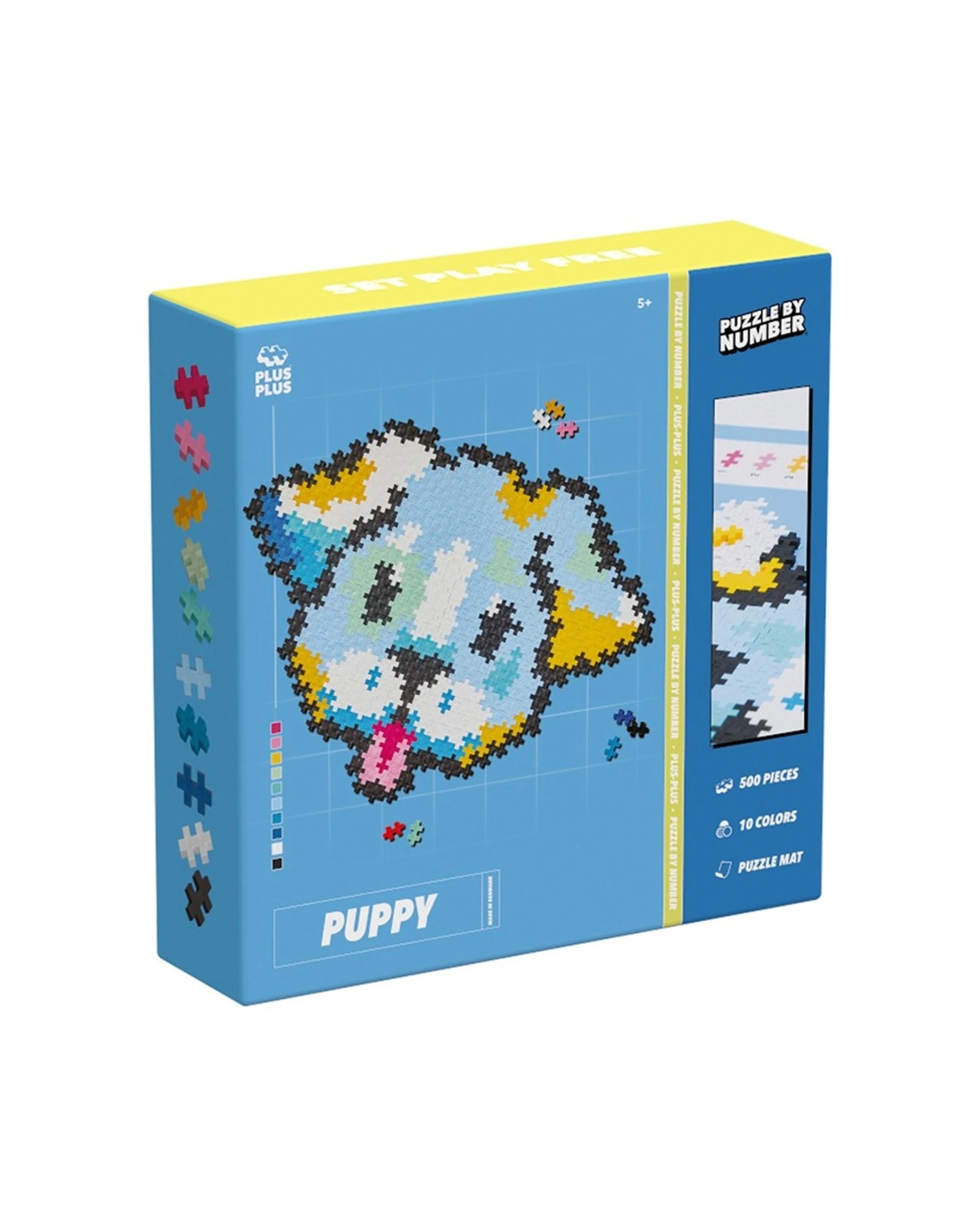 1 Plus-Plus 500pc Puzzle By Number Puppy Kids Child Educational Toy, 1 of 3