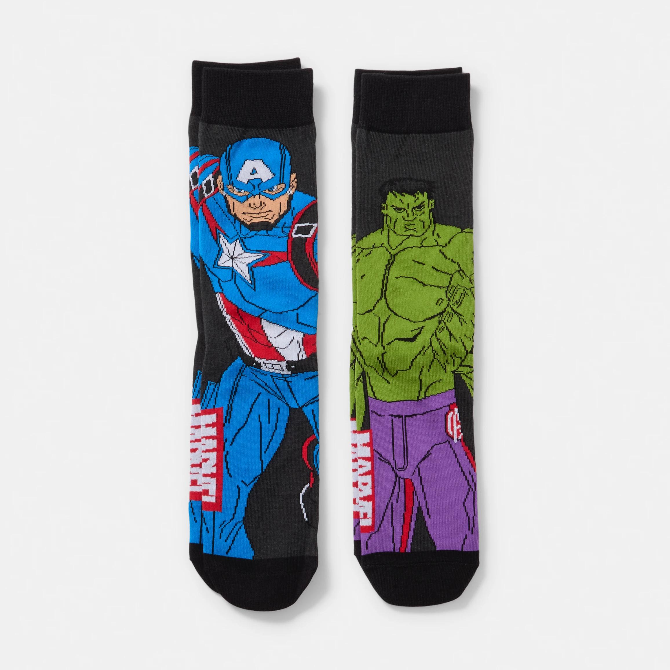 1 2 Pack Marvel License Socks 2PK MARVEL, 1 of 3