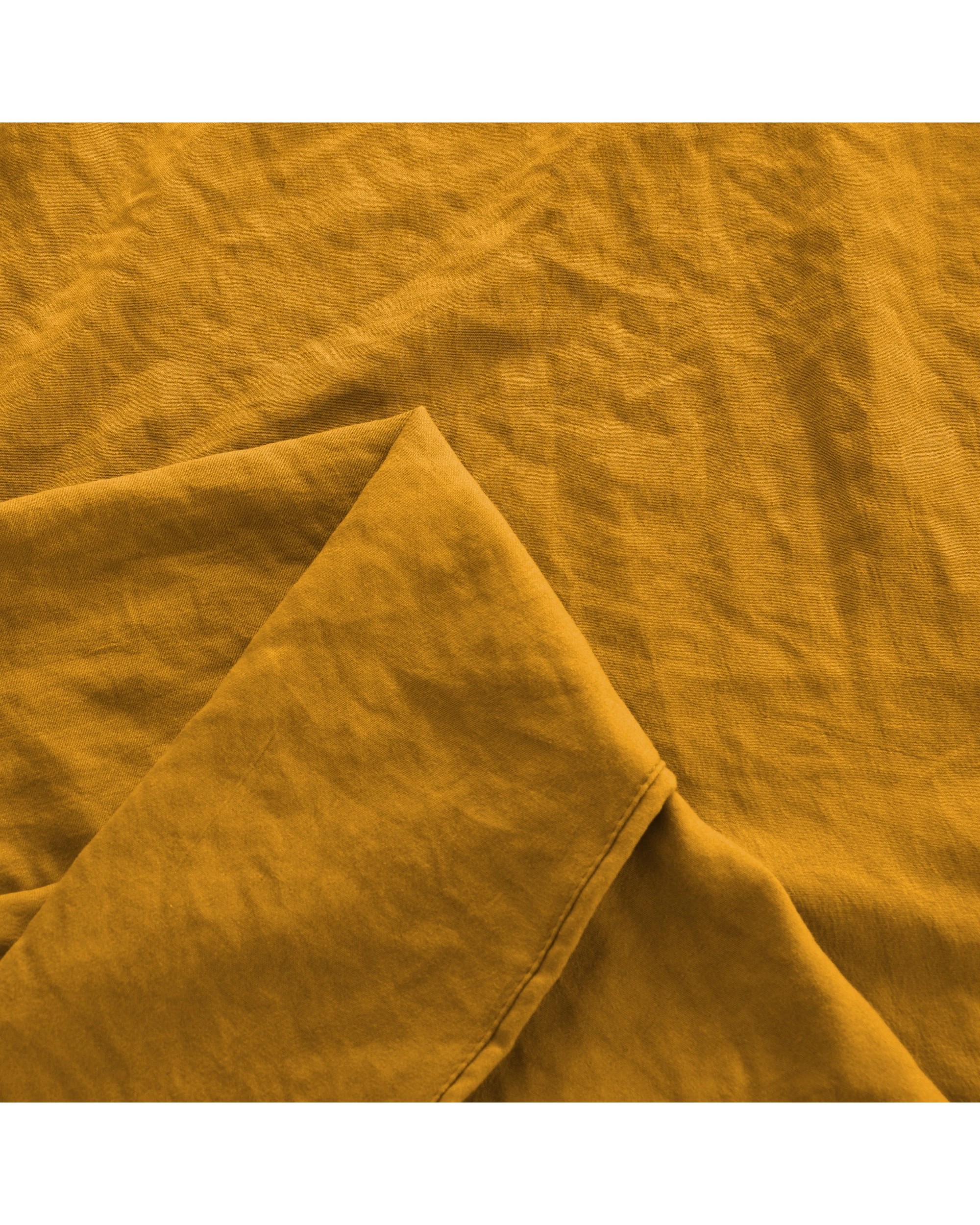 5 Dreamaker Superfine Washed Microfibre Sheet Set - Queen Bed - Mustard, 5 of 10