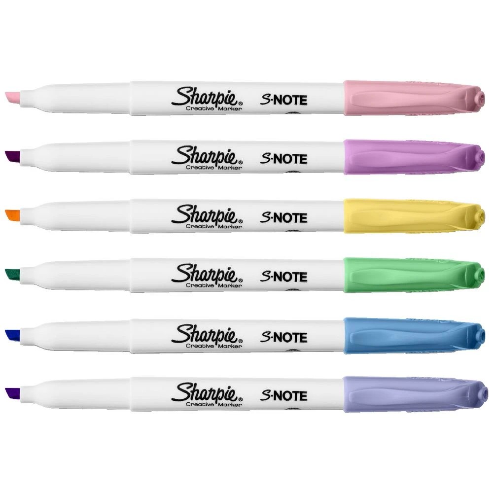 2 Sharpie S-Note Creative Marker Highlighters Assorted 6 Pack, 2 of 8