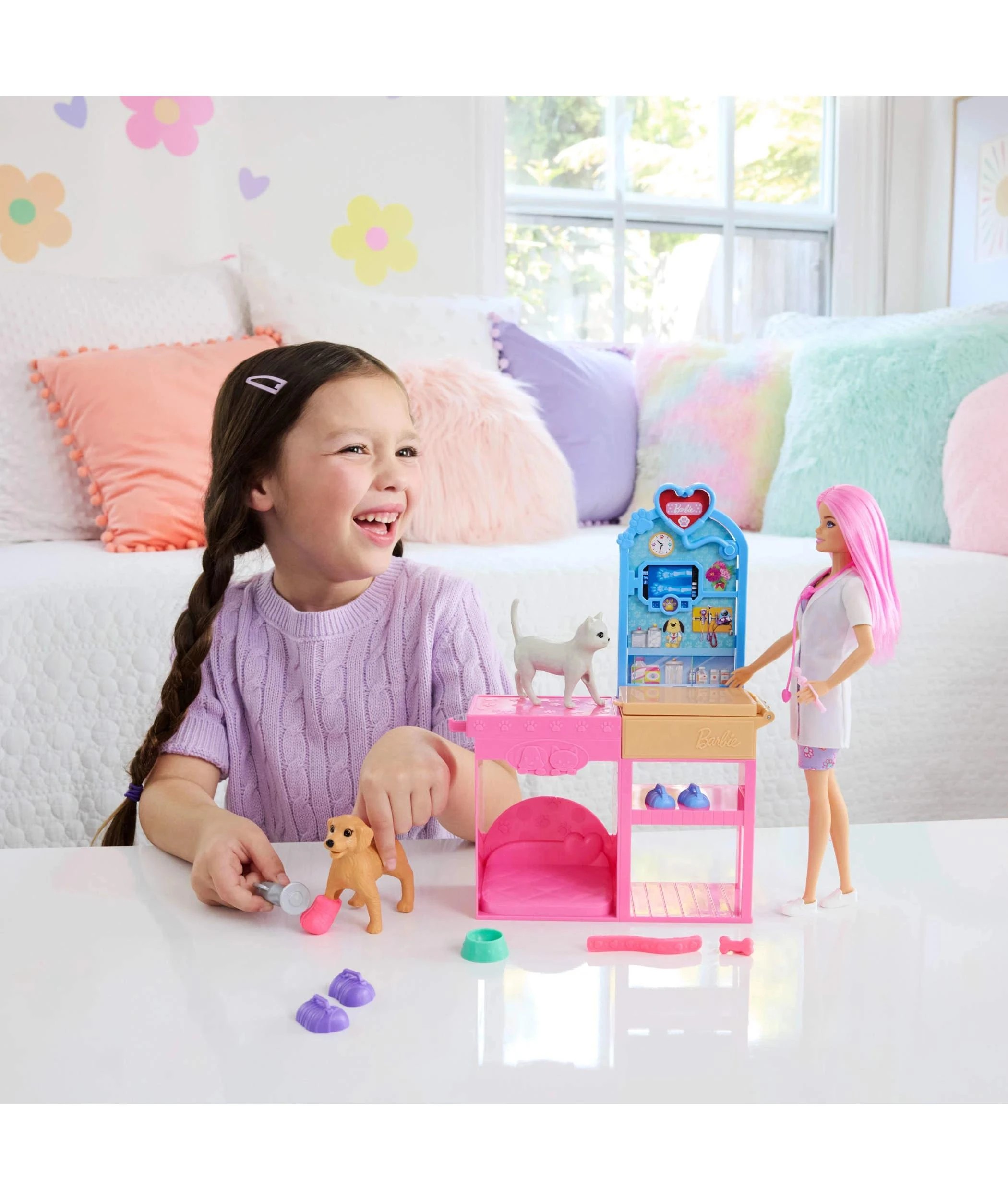 6 Mattel Barbie Fast Cast Veterinarian Clinic Playset - Multi, 6 of 6