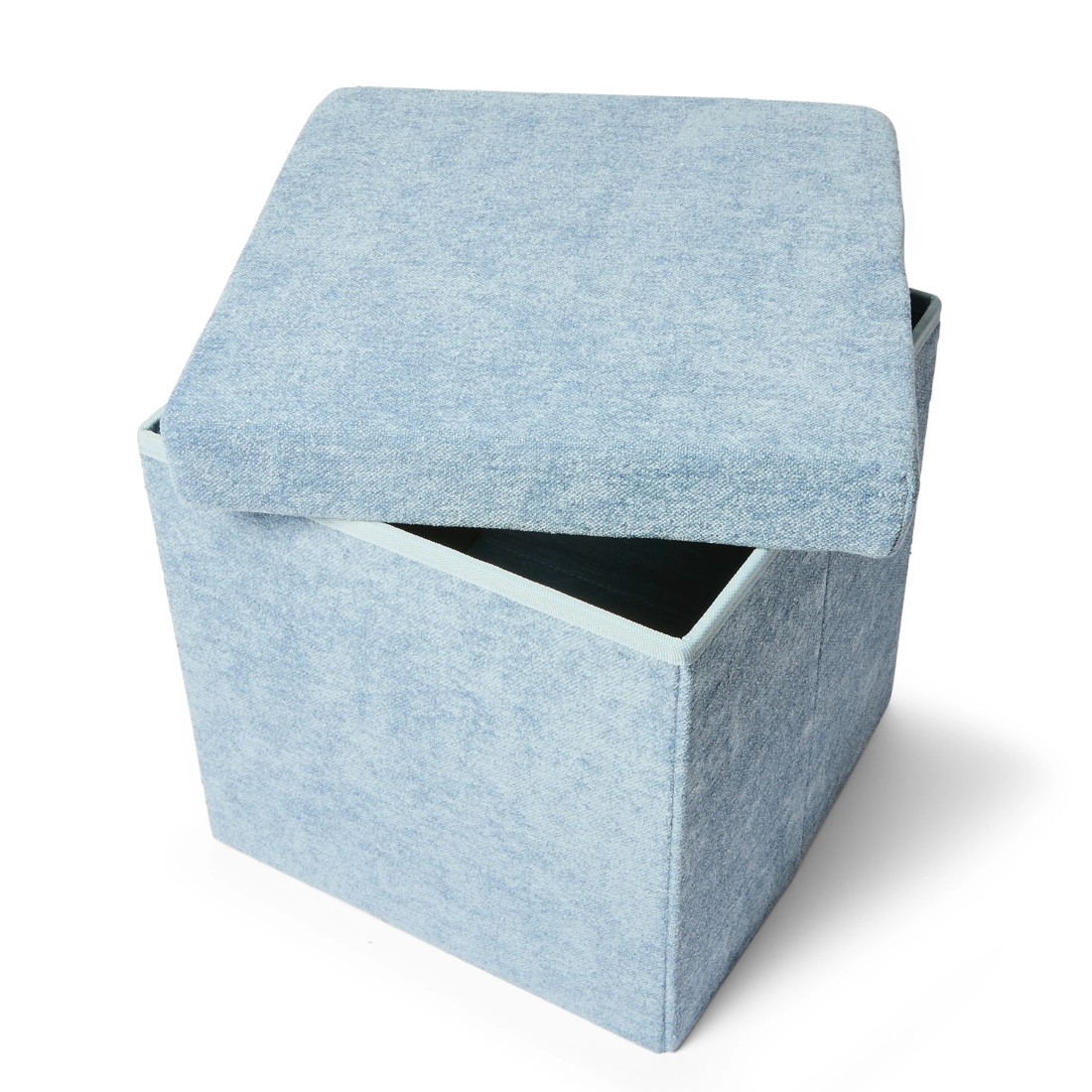 6 Square Storage Ottoman - Blue, 6 of 10