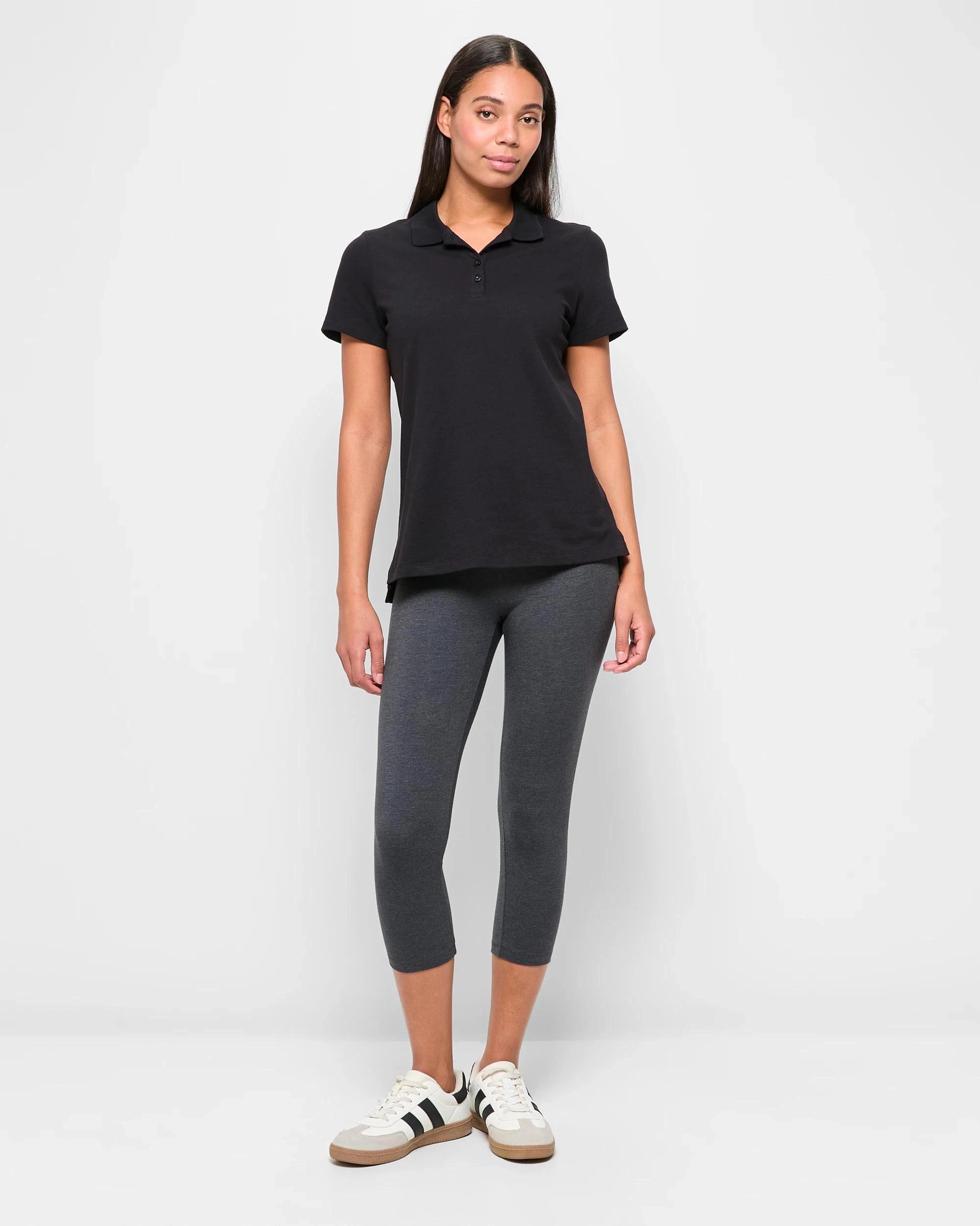 1 Target Australian Cotton 3/4 Length Leggings CHARCOAL MARLE, 1 of 5