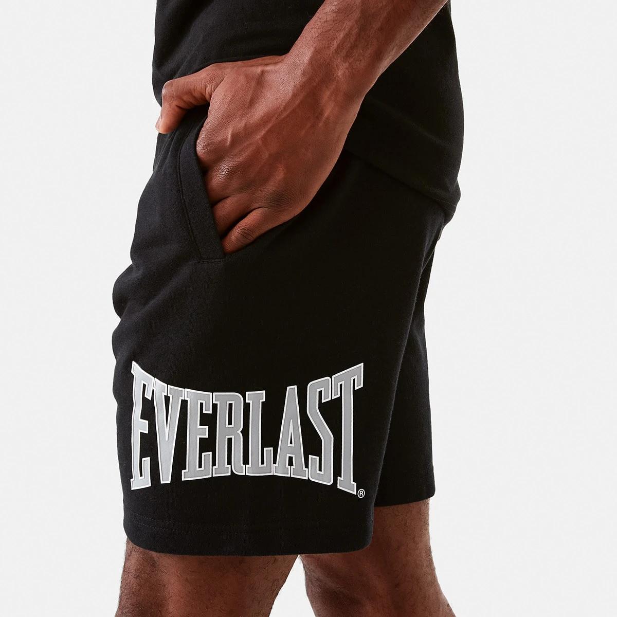 1 Everlast Mens French Terry Shorts Black, 1 of 7