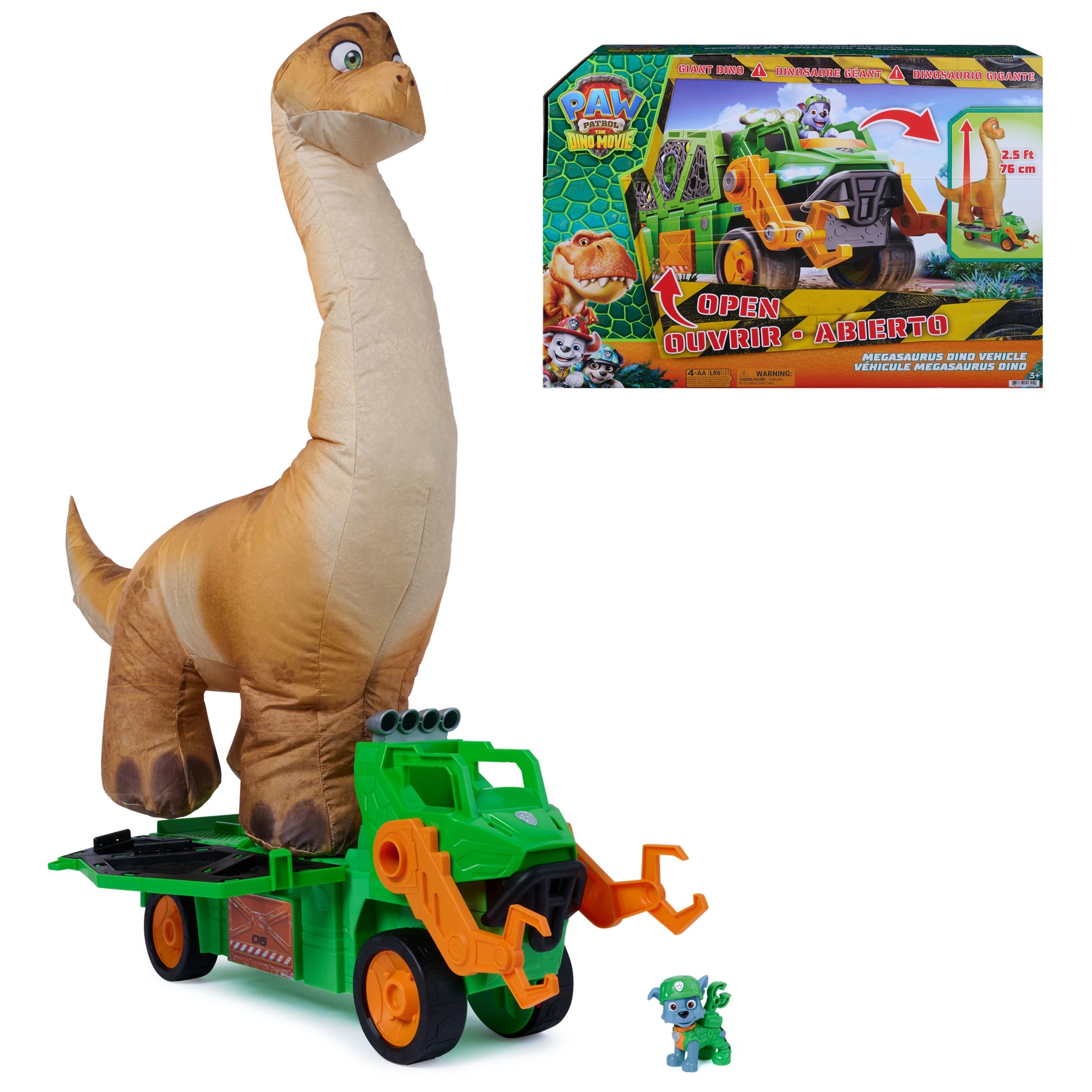 1 PAW Patrol: The Dino Movie Megasaurus Dino Vehicle, 1 of 9