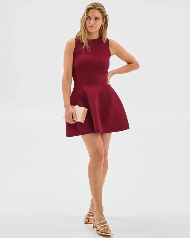Fit and Flare Knit Dress - Lily L