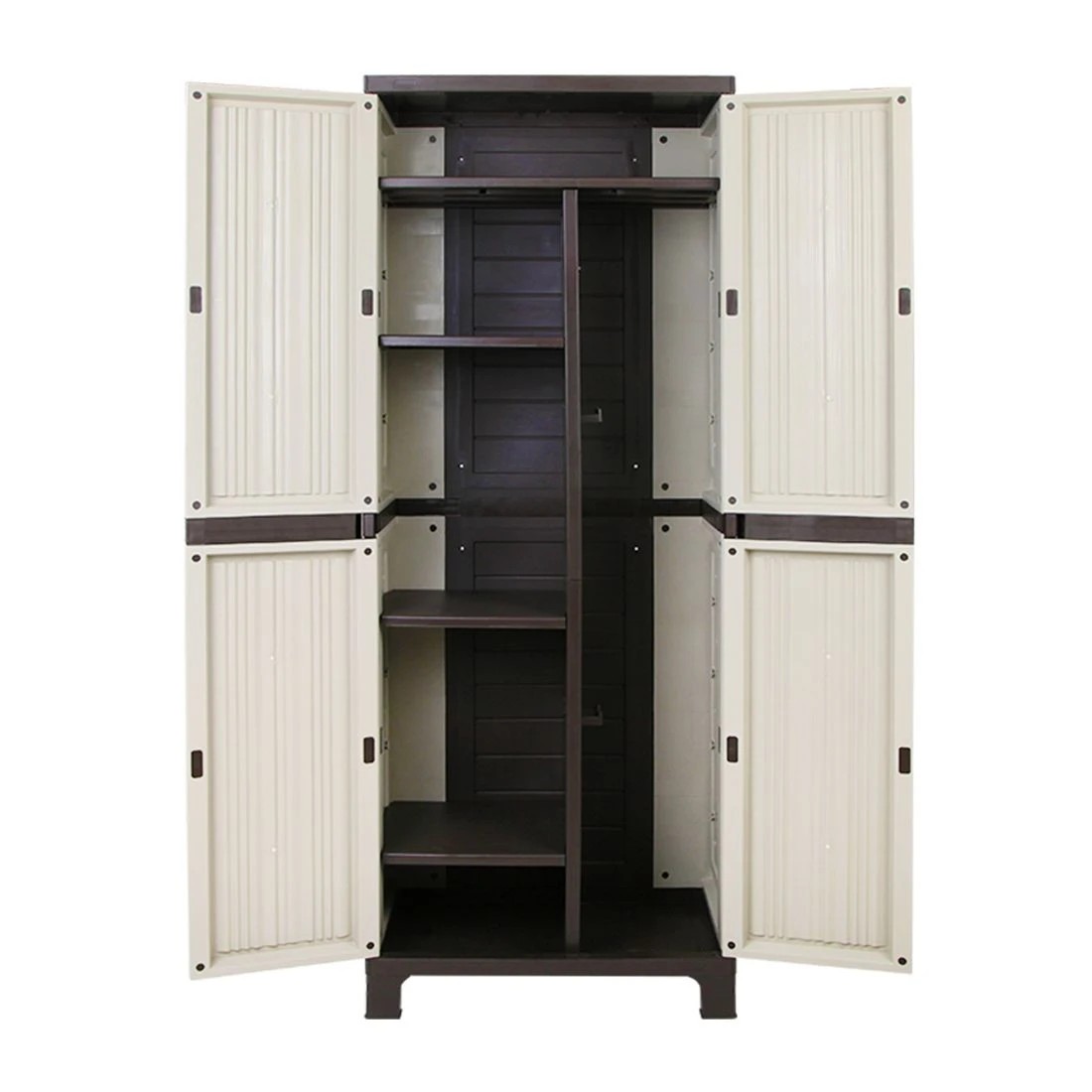 5 Gardeon Outdoor Storage Cabinet Box 173cm Lockable Cupboard Sheds Garage Adjustable - Beige, 5 of 10
