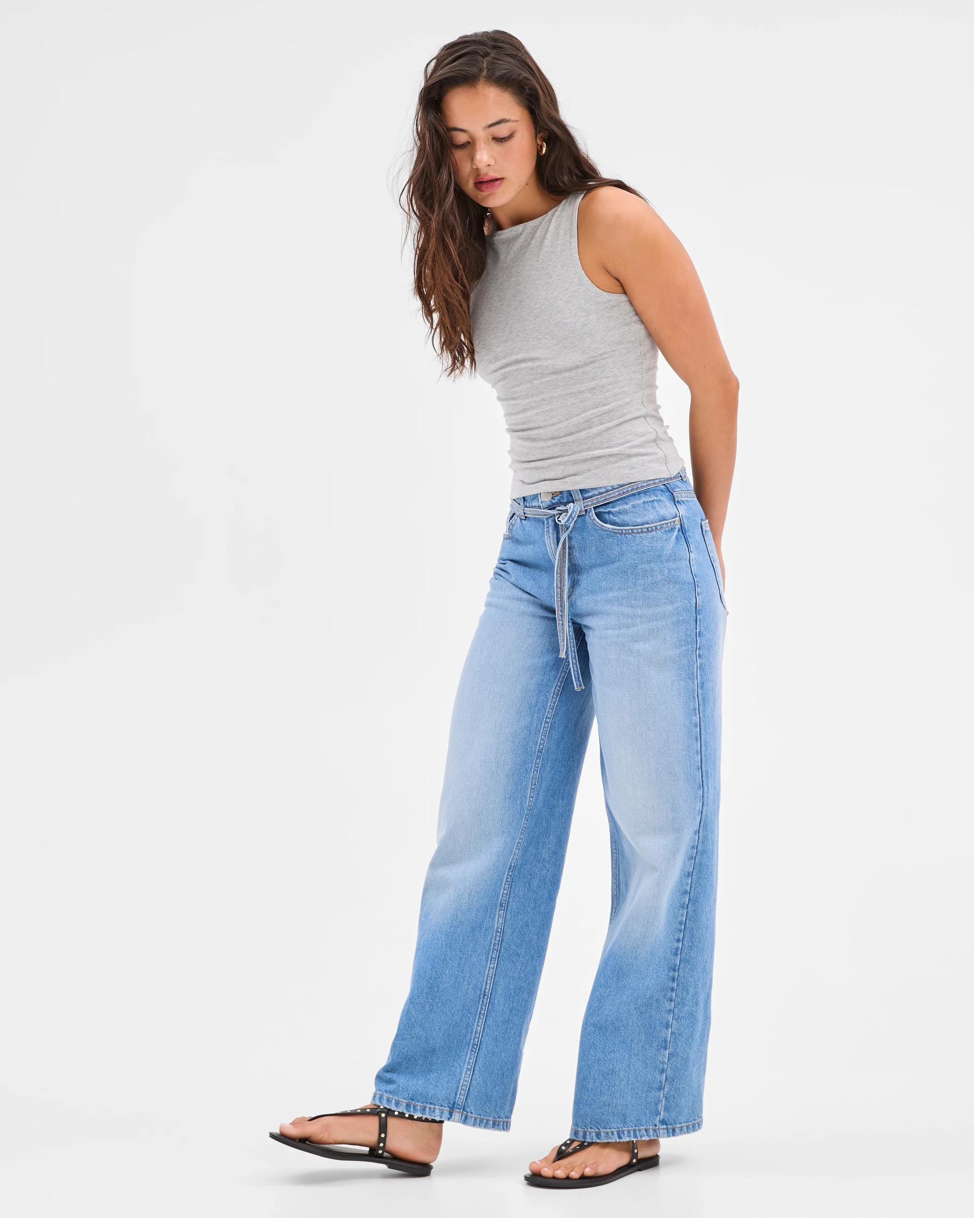 2 Australian Cotton Double Layer Boat Neck Tank Top - Lily Loves GREY MARLE, 2 of 6