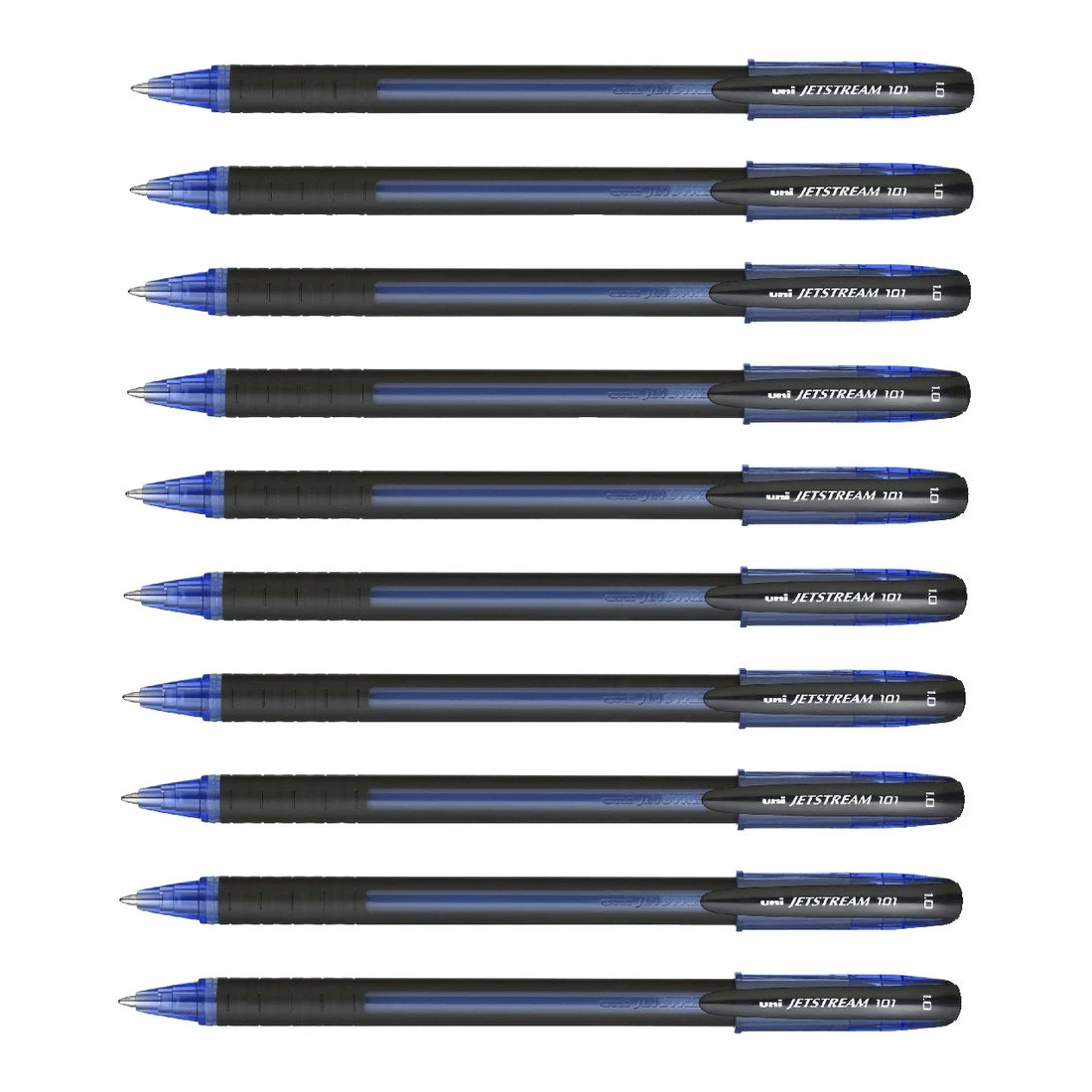2 Uniball Jetstream 101 Rollerball Pens Blue 10 Pack, 2 of 2