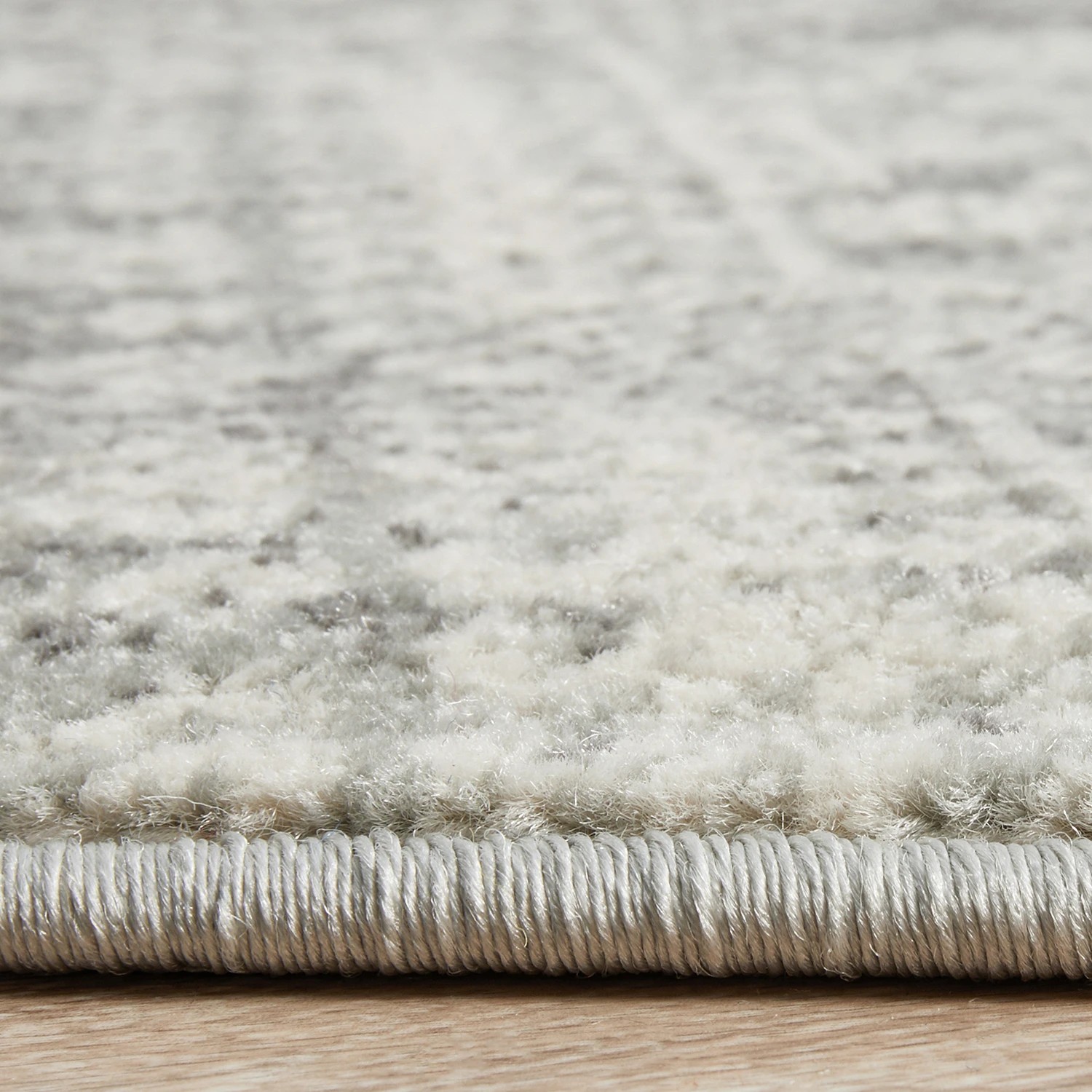 7 Common Ground Rugs Phantom 351 240x240cm - Large Round Power Loomed Pet Friendly Rug - Silver, 7 of 9