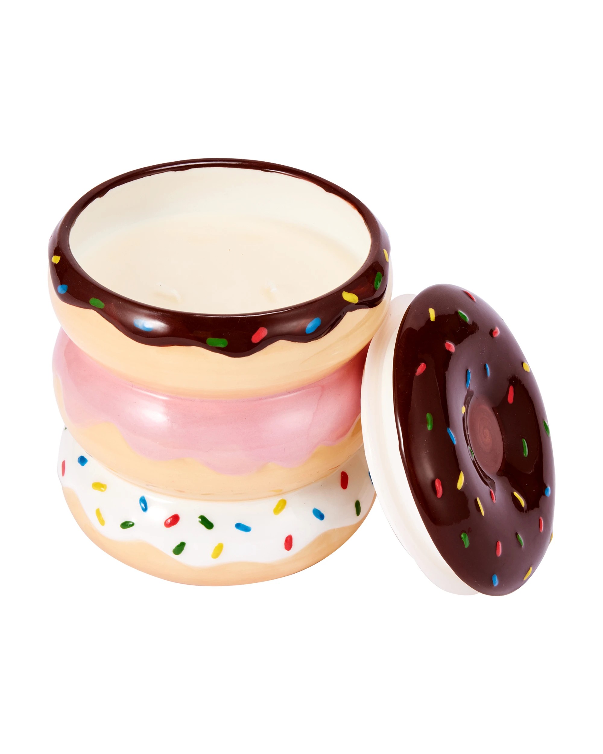 4 Ceramic Donut Stack Candle, 4 of 6