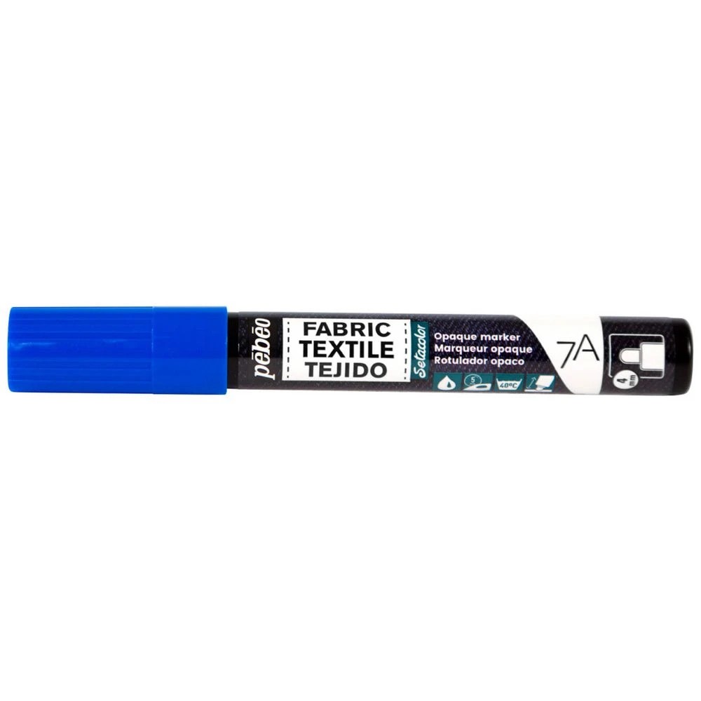 1 Pebeo 7A Opaque Marker 4mm Blue, 1 of 2