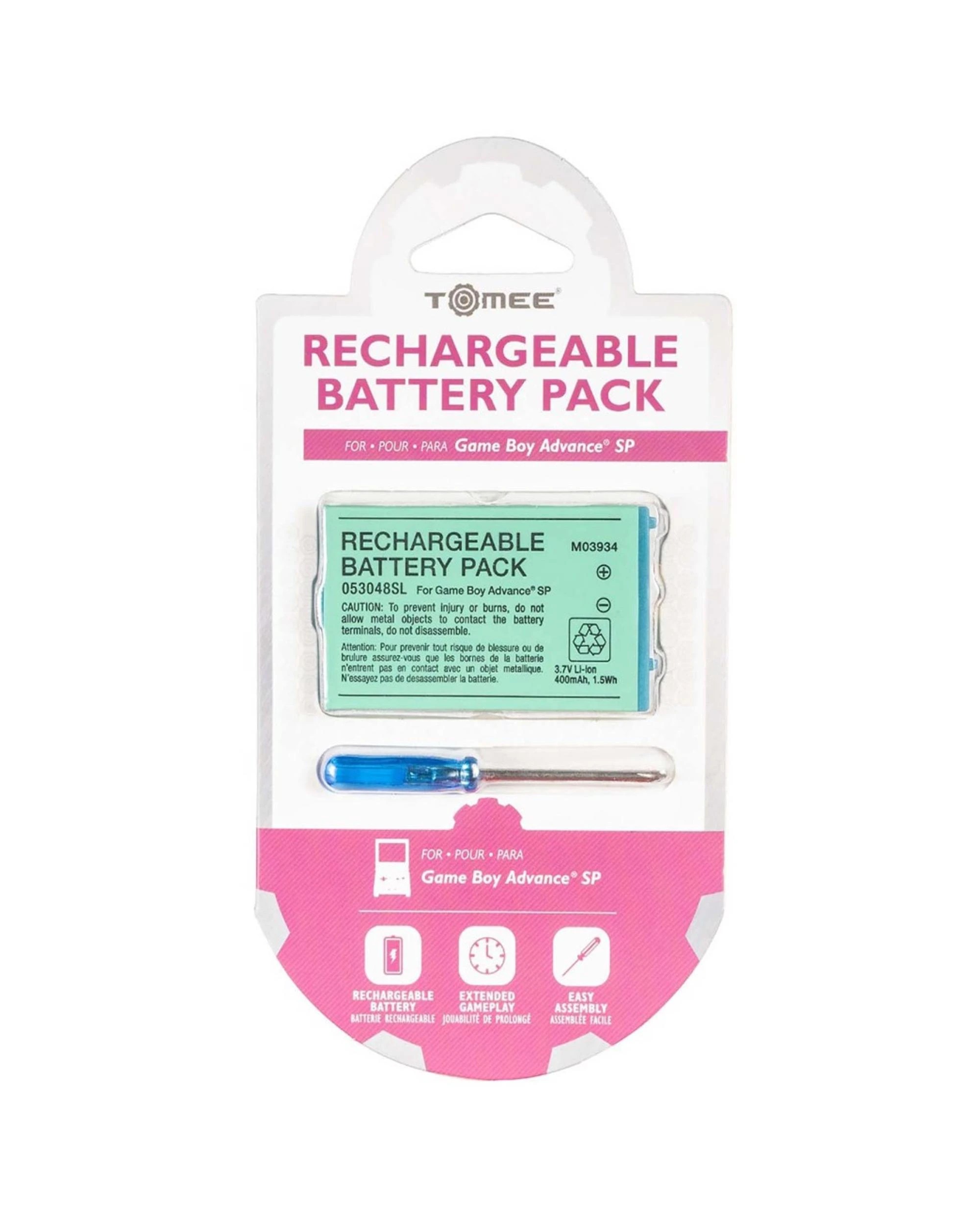 3 Tomee Rechargeable Battery Pack for Gameboy Advance SP, 3 of 3