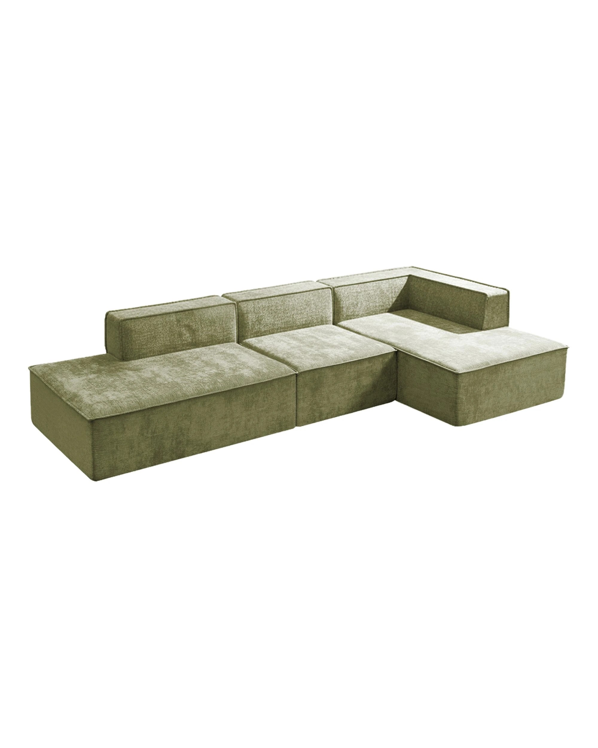 1 Sarantino Vani 3 Seater Modular Sofa Set - Green, 1 of 7