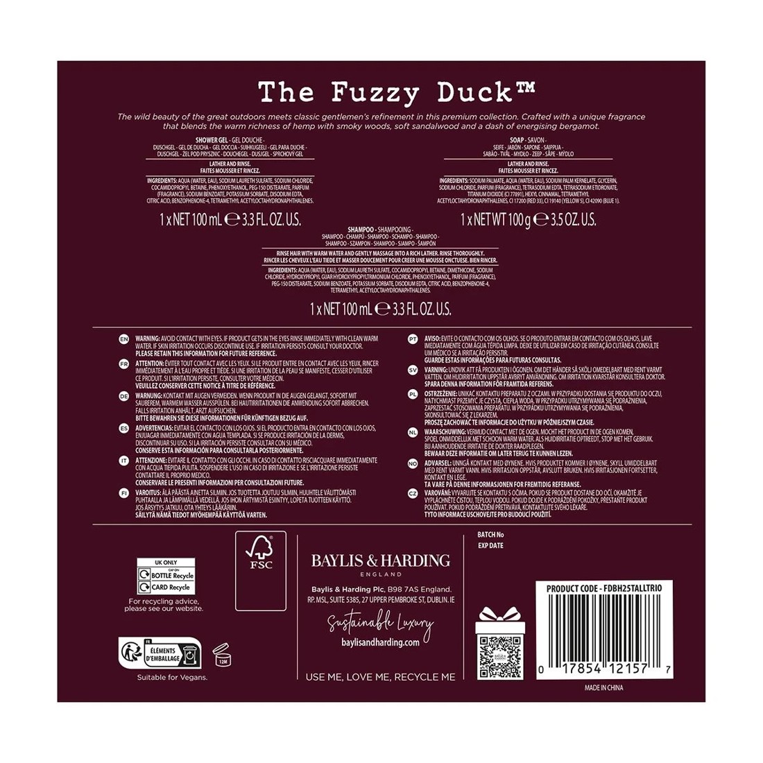 4 Baylis and Harding The Fuzzy Duck Luxury Essentials Set - Bergamot, Hemp and Sandalwood - Brown, 4 of 4